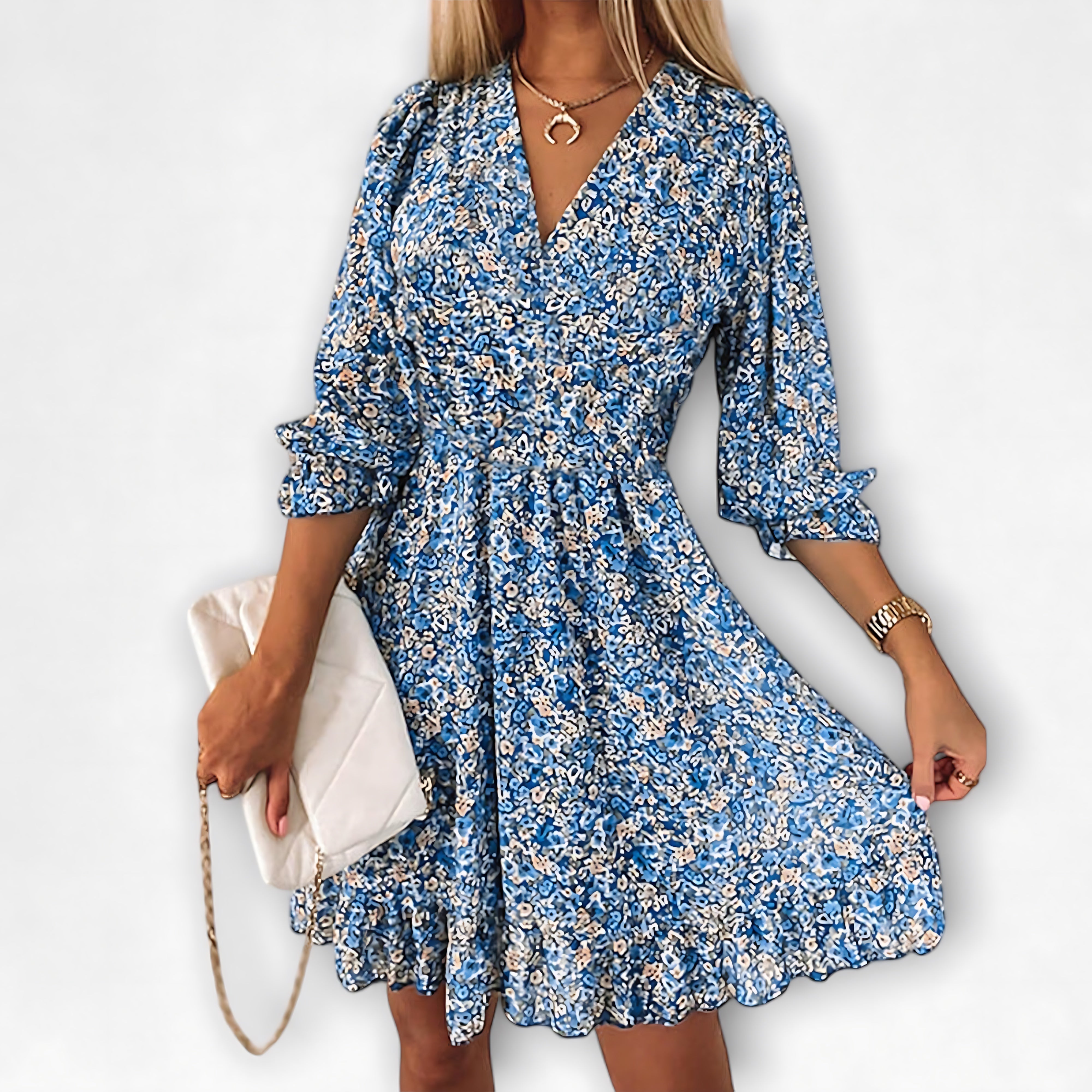 Fiona – Ditsy Floral Puff Sleeve Smocked Mini Dress