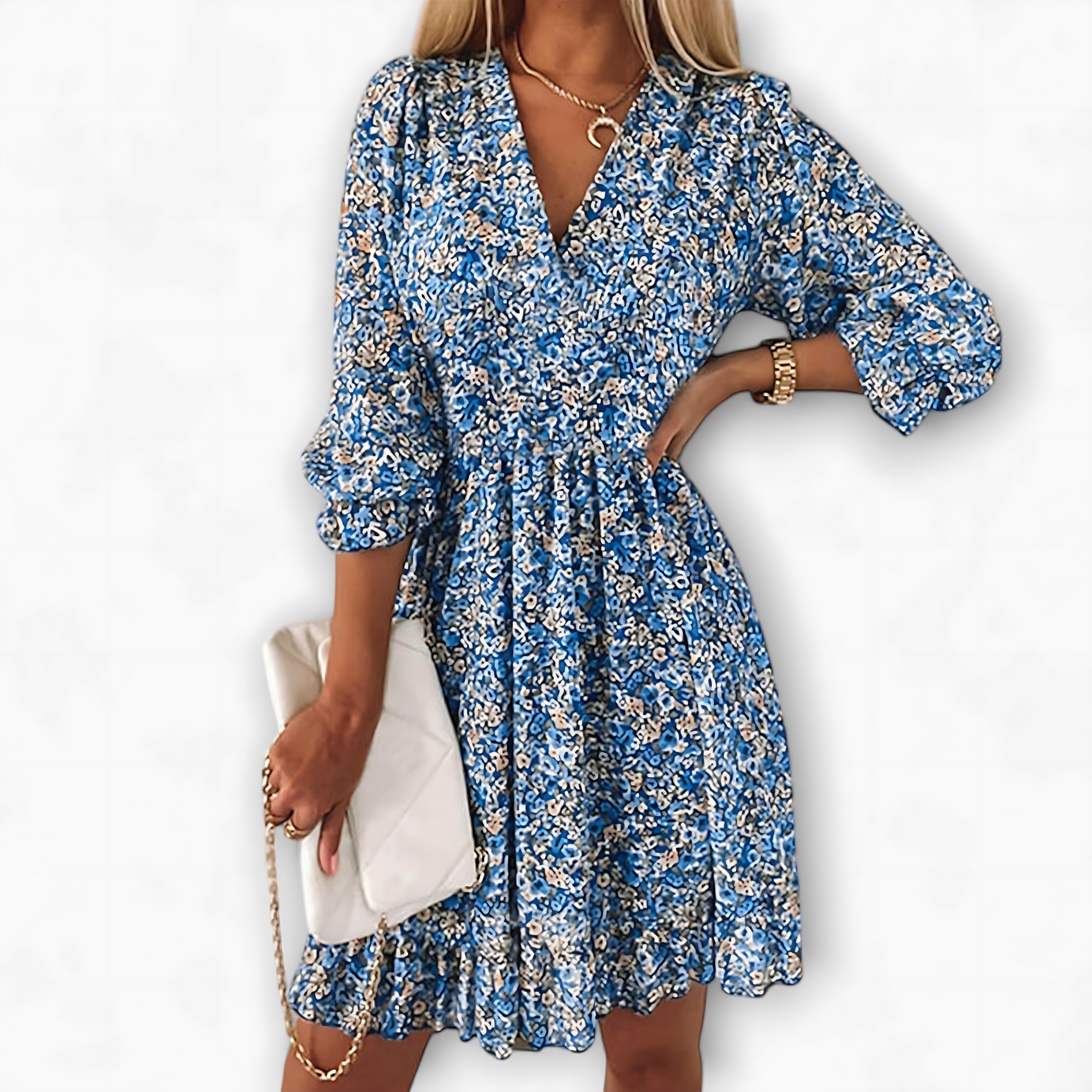 Fiona – Ditsy Floral Puff Sleeve Smocked Mini Dress