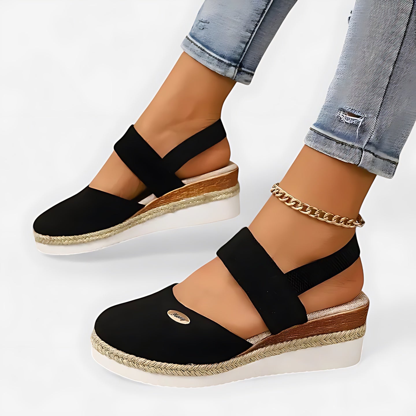 Florence – Closed Toe Slingback Espadrille Flats