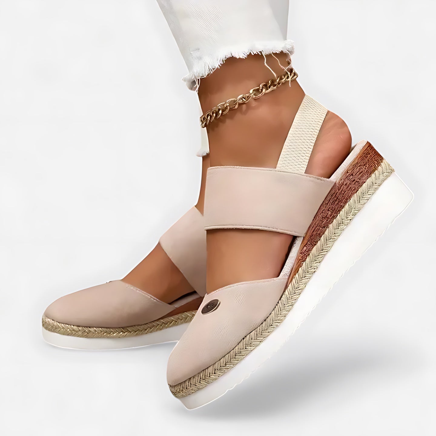 Florence – Closed Toe Slingback Espadrille Flats