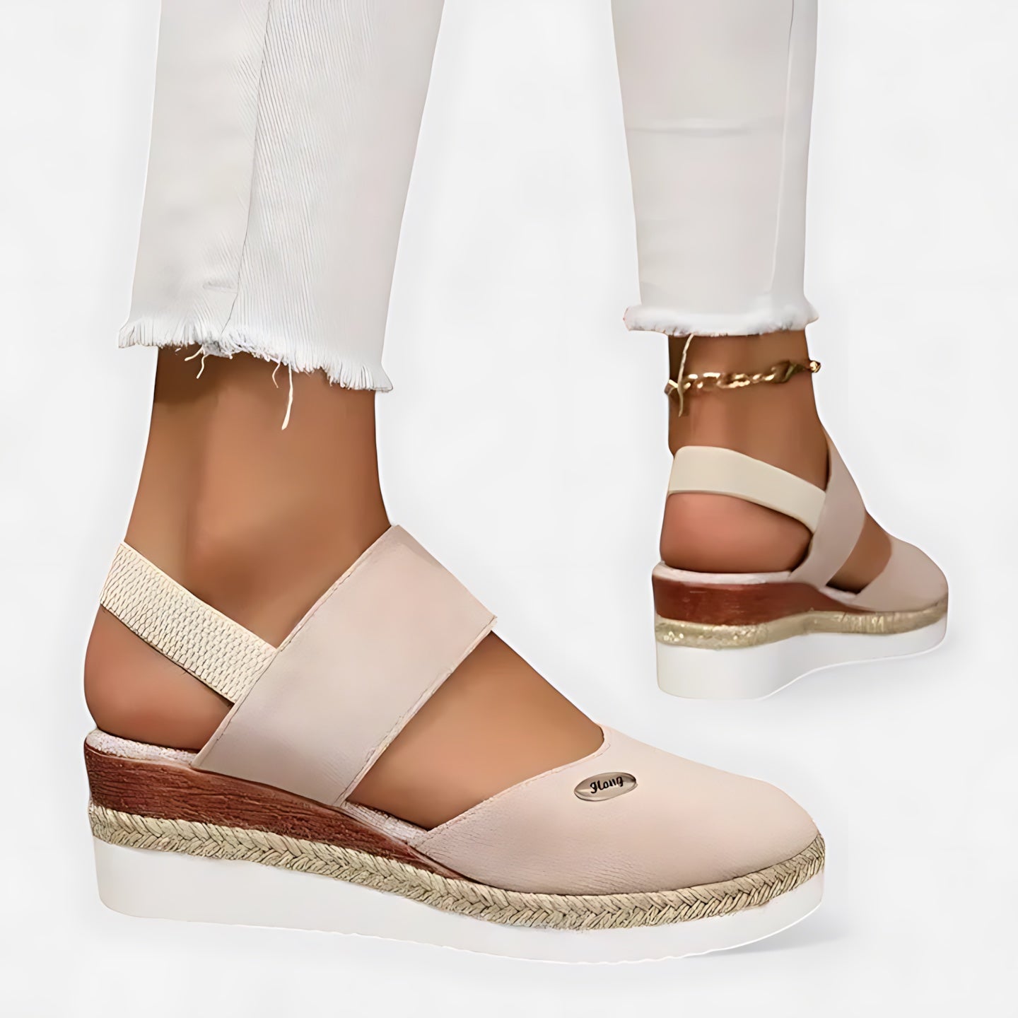 Florence – Closed Toe Slingback Espadrille Flats