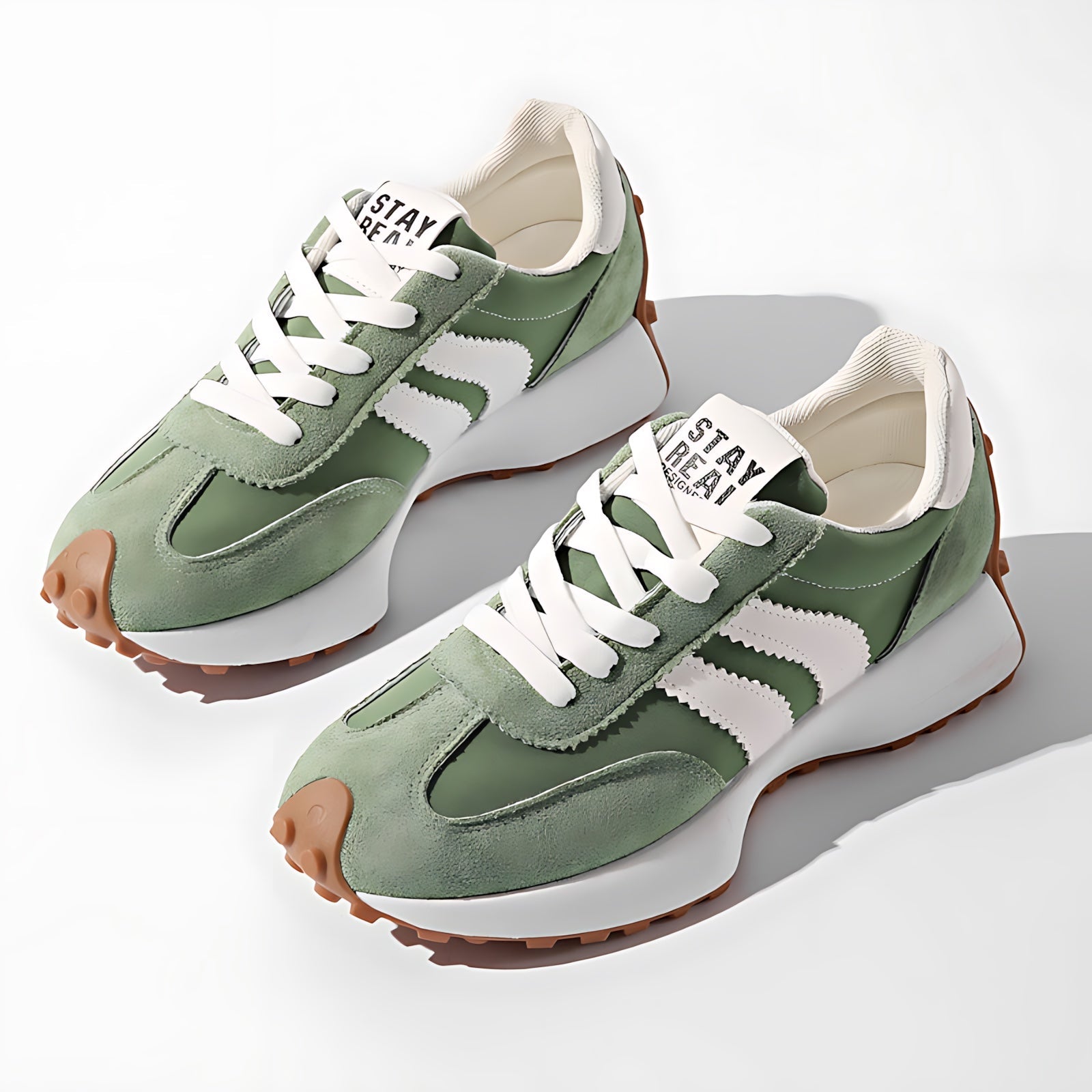 Florence – Retro Suede Lace Up Chunky Sole Sneakers