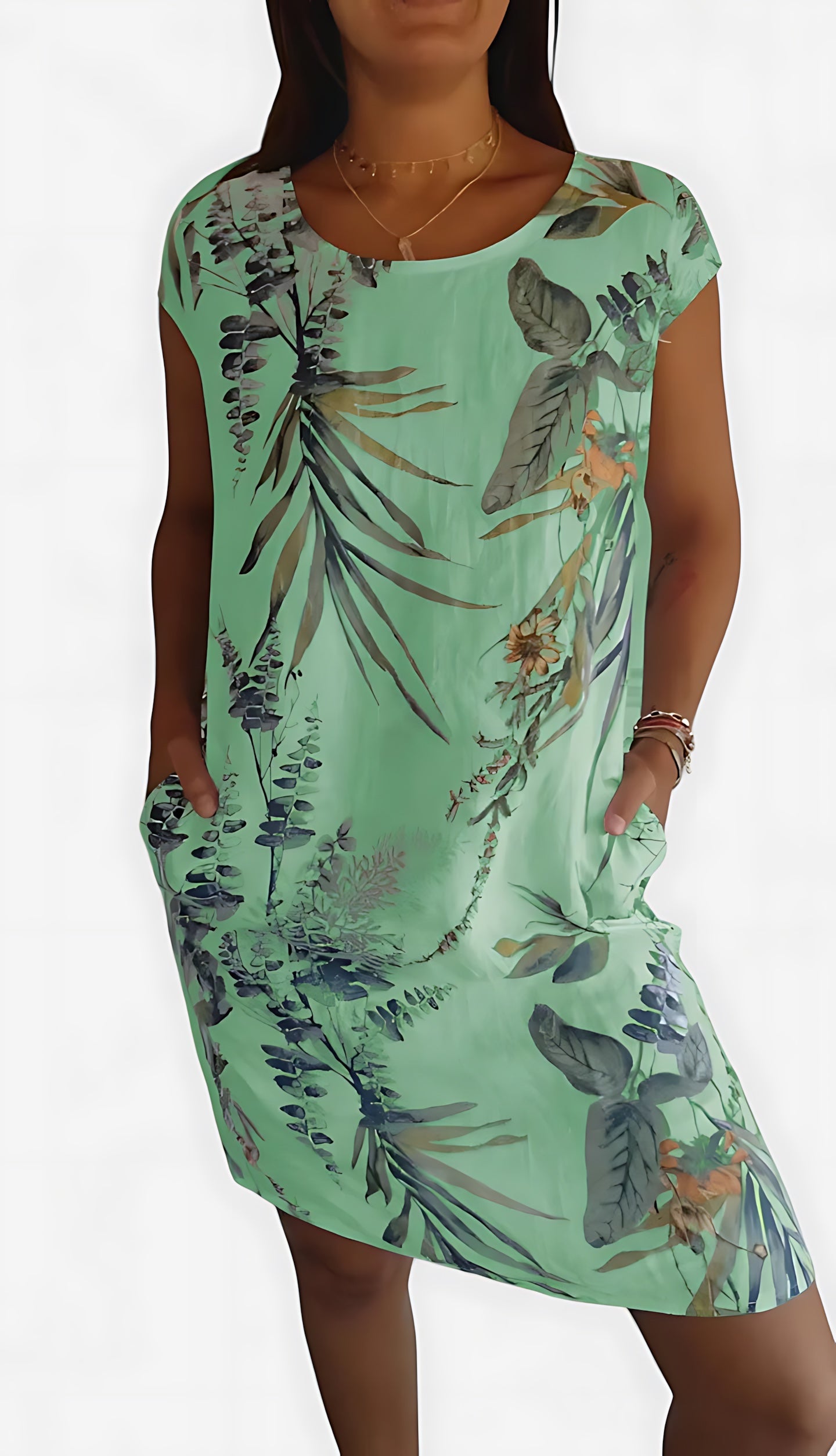 Frances – Abstract Print Shift Summer Dress