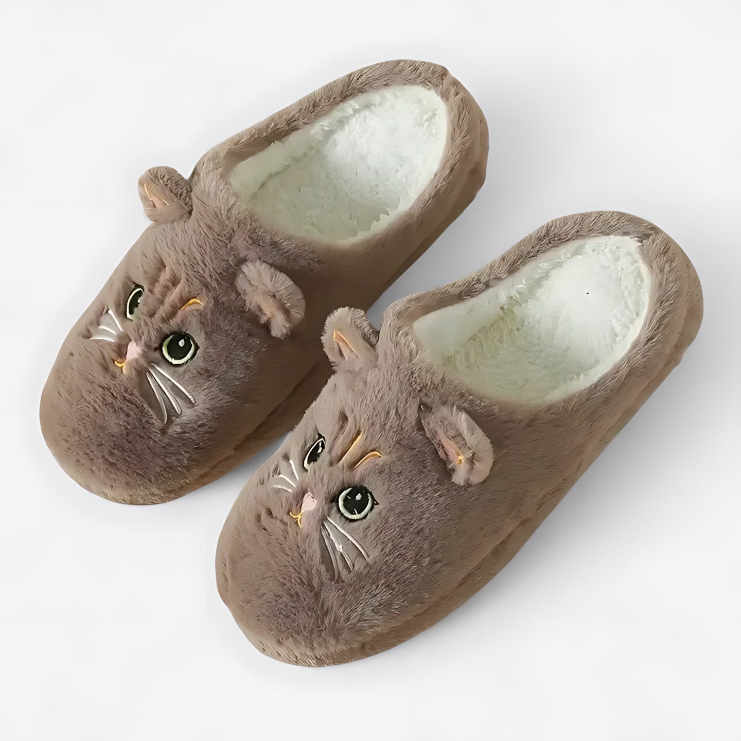 Frances – Cat Embroidered Closed Toe Slippers
