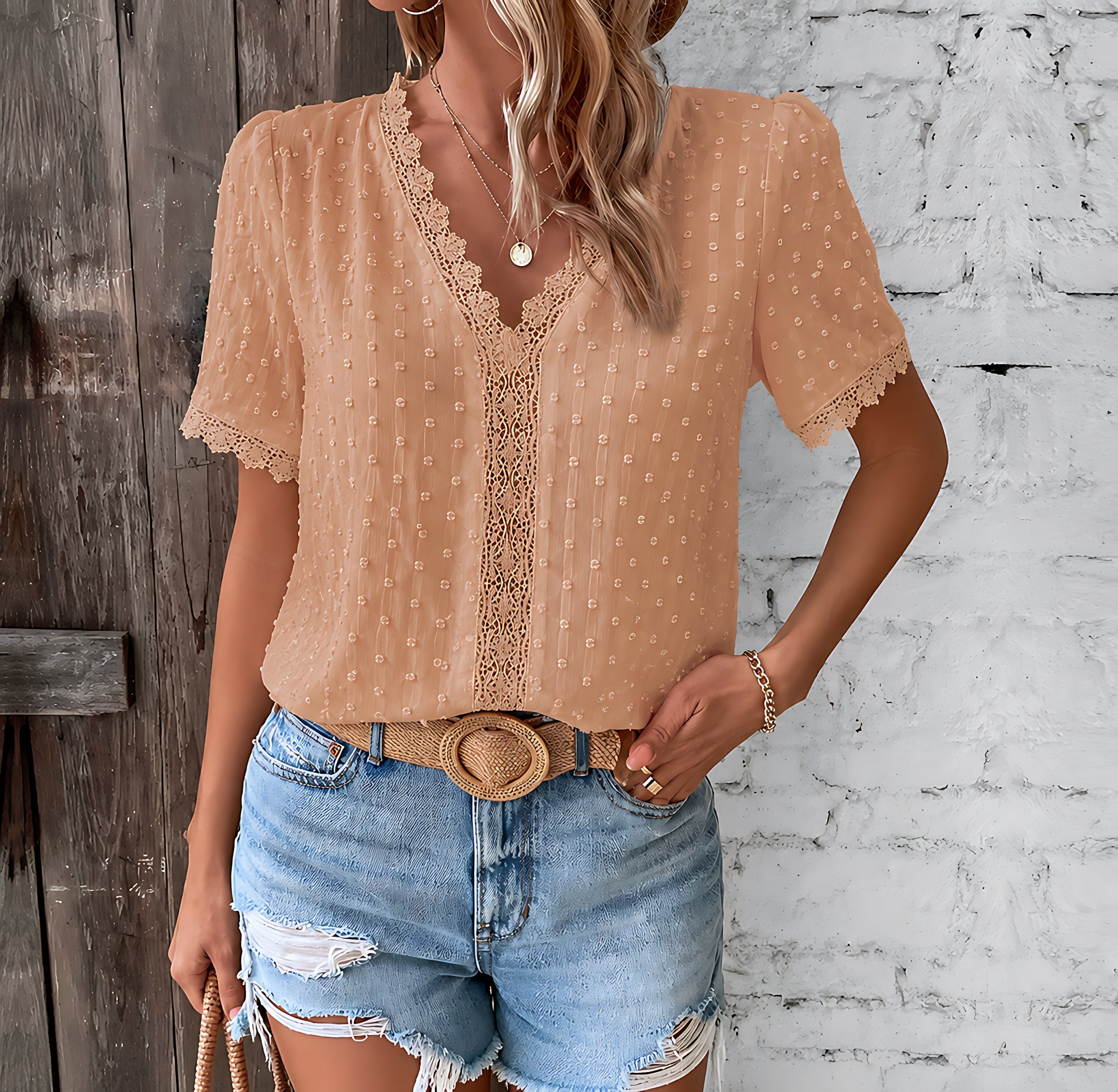 Frances – Ruffle Short Sleeve Blouse