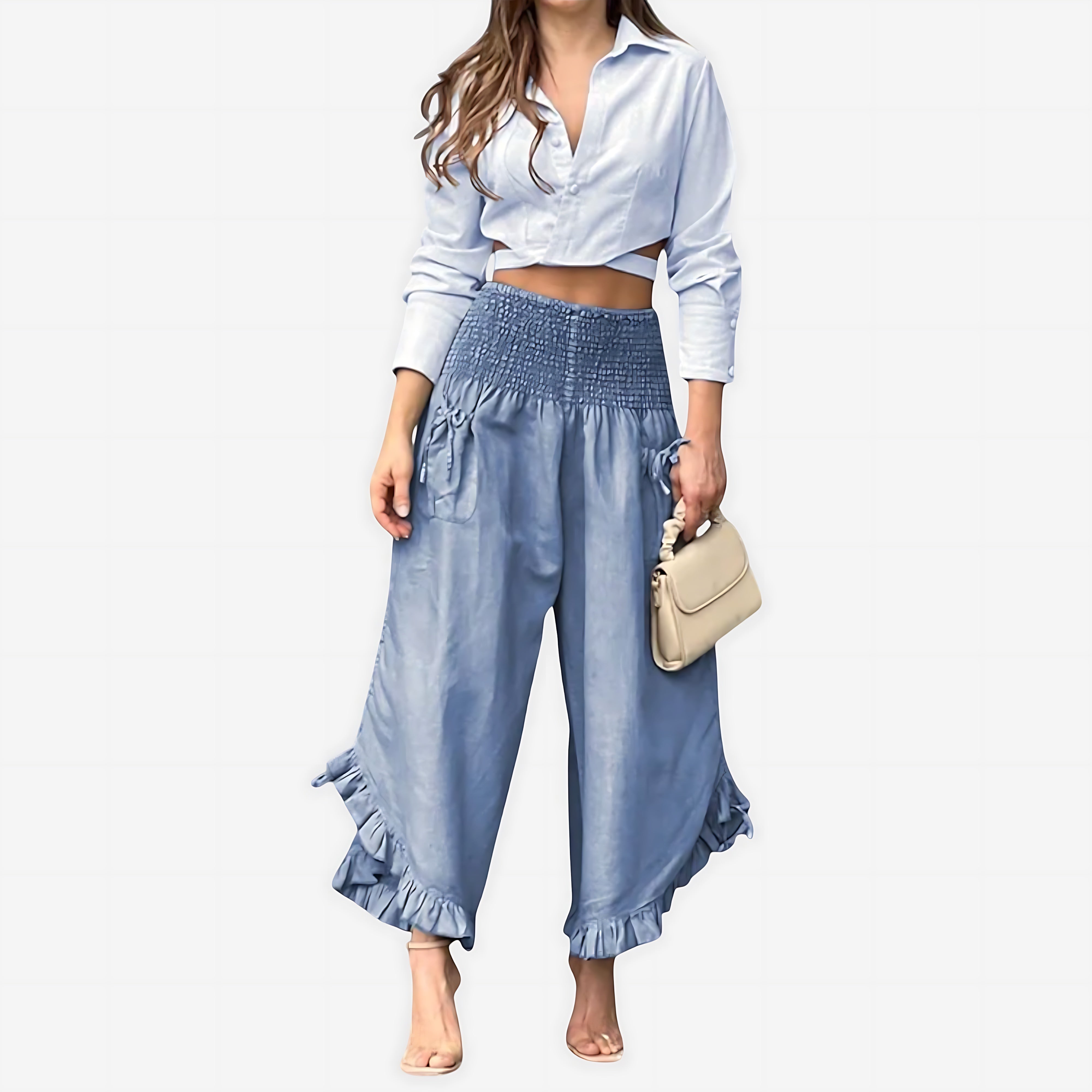 Gemma – Smocked Waist Harem Pants