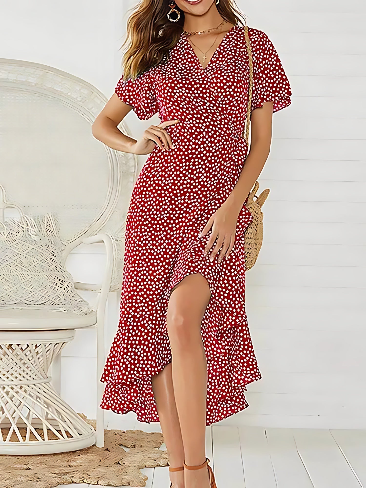 Genesis – Ruffle Wrap Summer Midi Dress