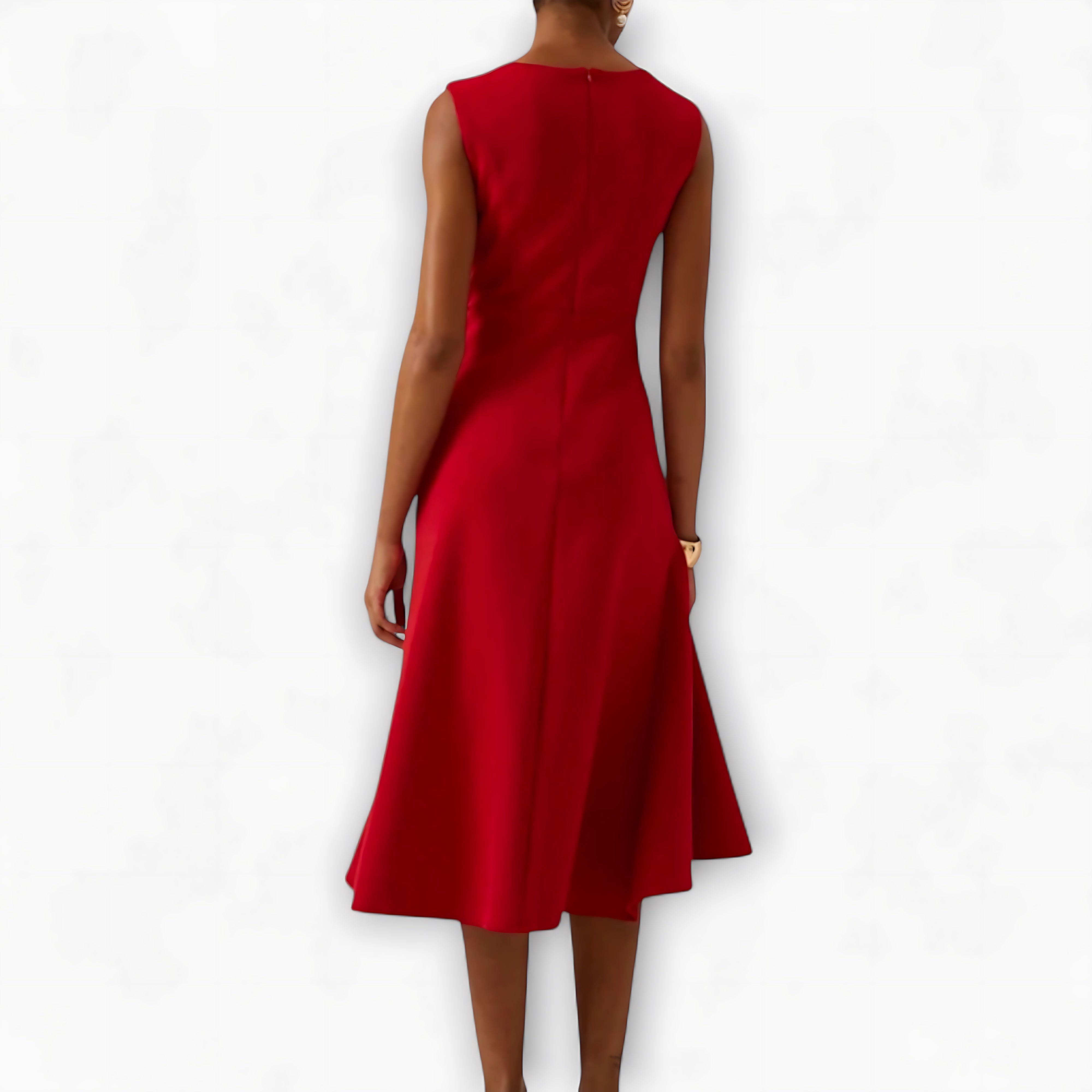 Genesis – Satin Draped Asymmetric Hem Cocktail Dress