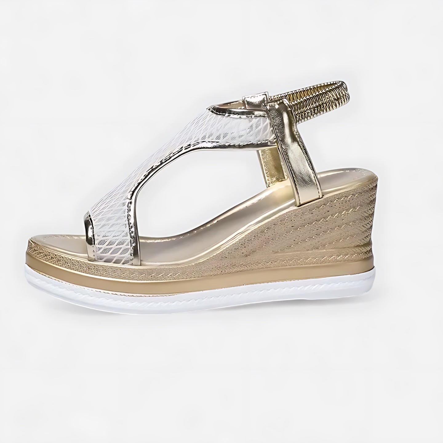 Genesis – Woven Ankle Strap Platform Wedge Sandals