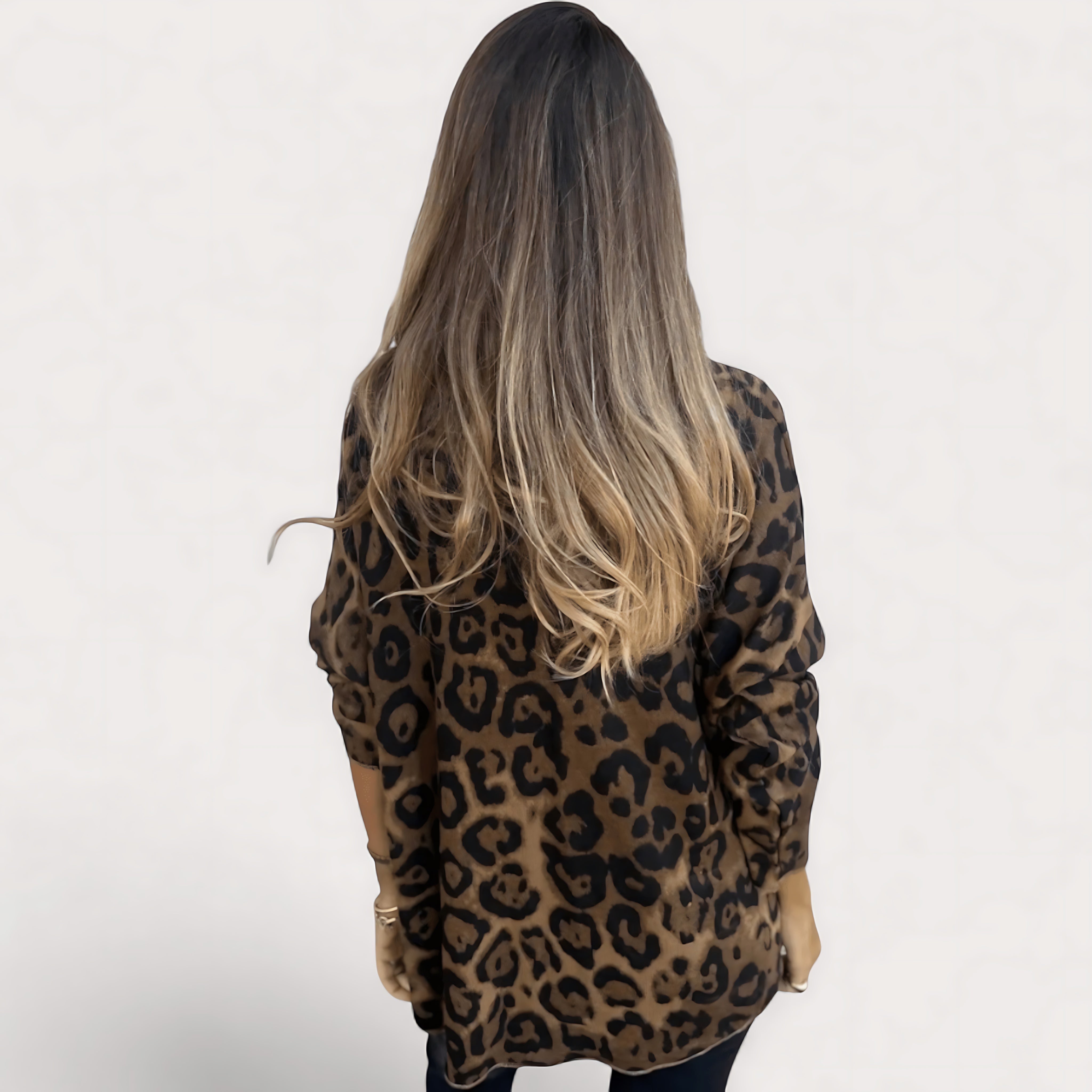 Genevieve – Leopard Print V Neck Top