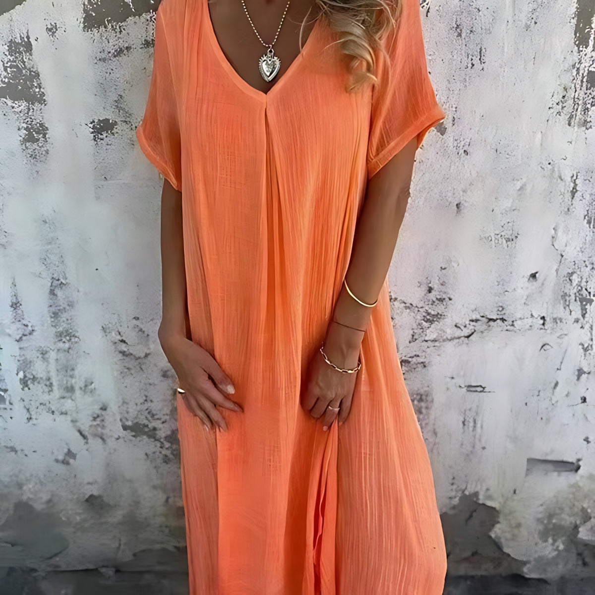 Genevieve – V Neck Tiered Summer Maxi Dress
