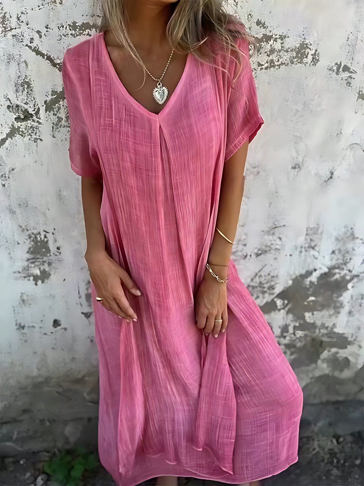 Genevieve – V Neck Tiered Summer Maxi Dress