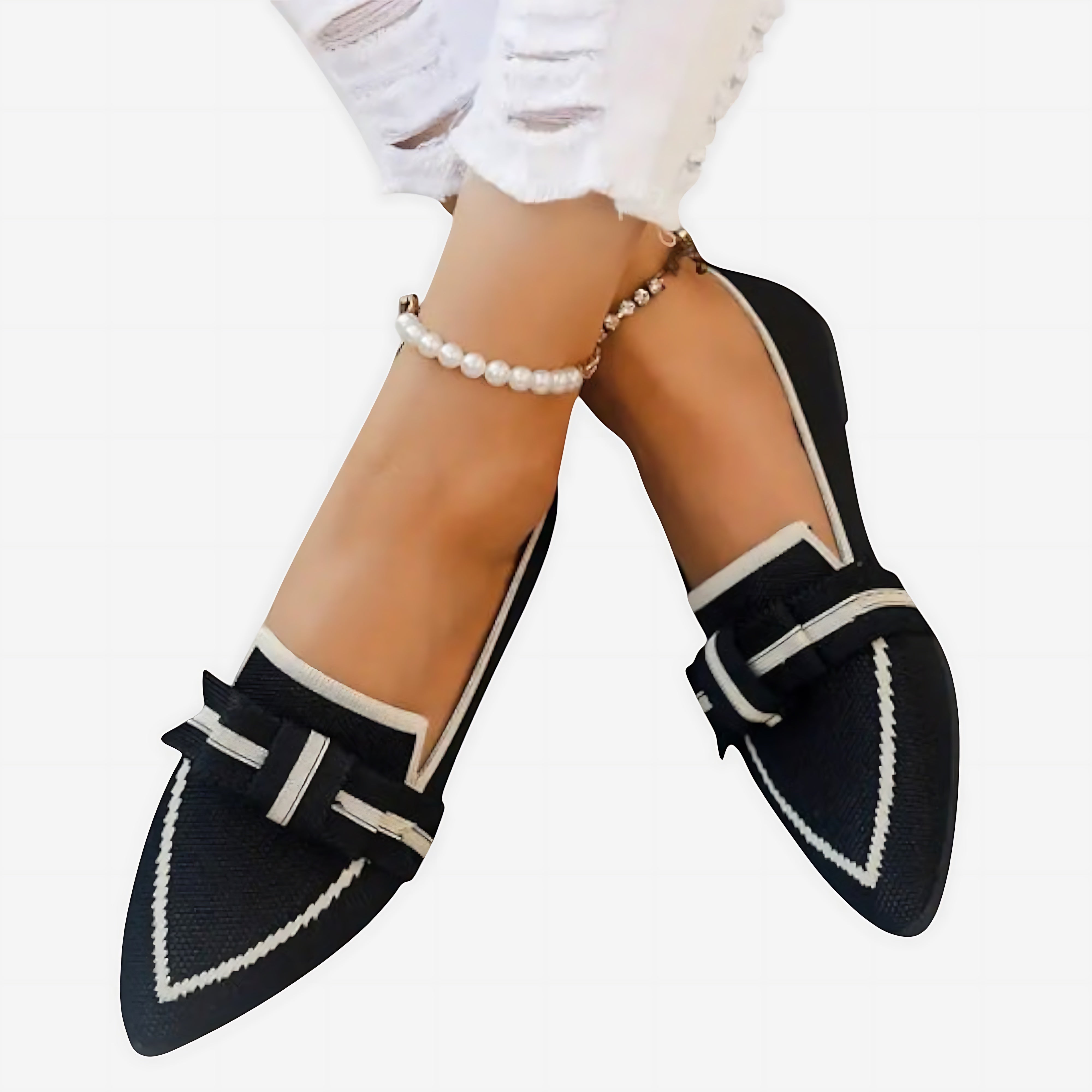 Gianna – Two Tone Pointed Toe Flats