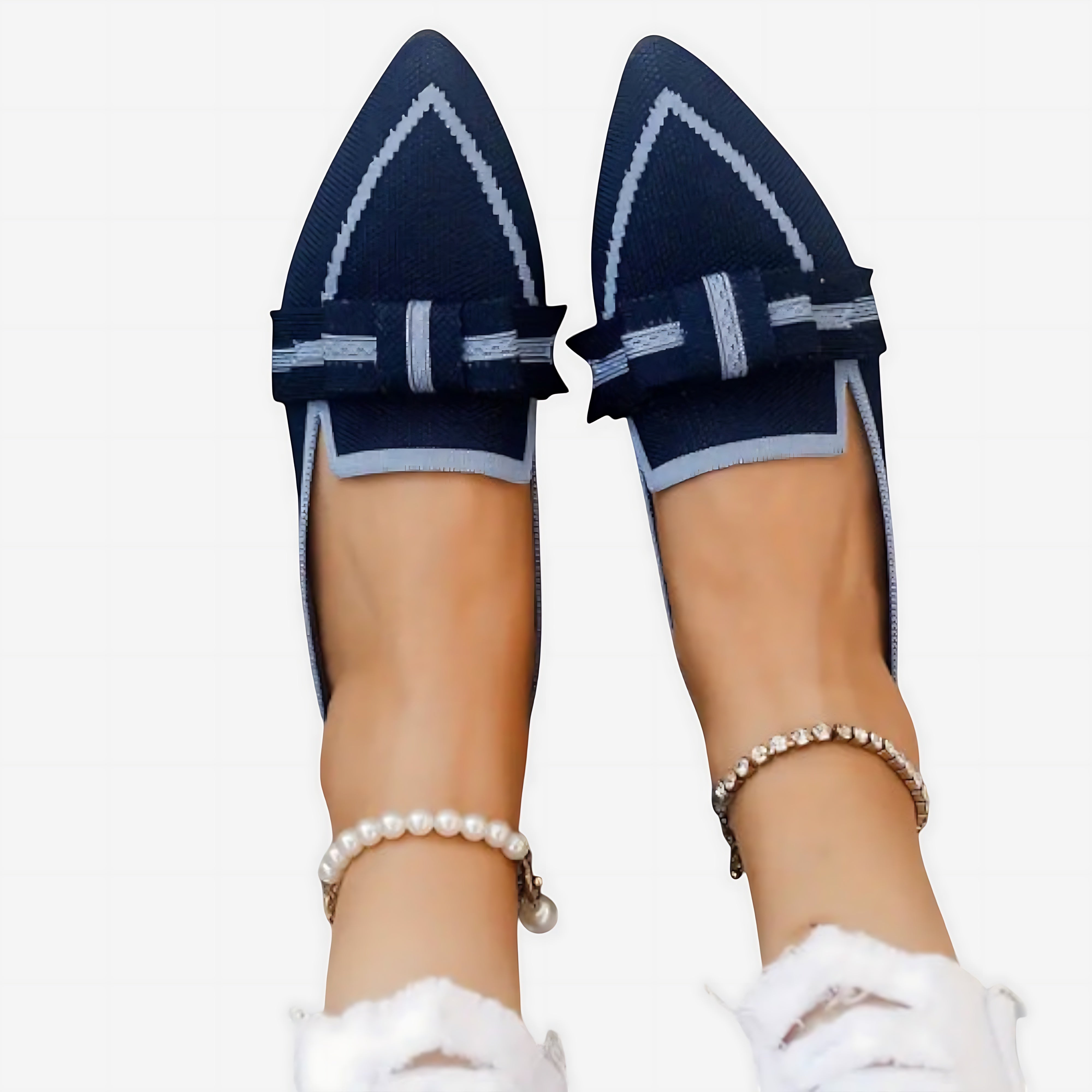 Gianna – Two Tone Pointed Toe Flats