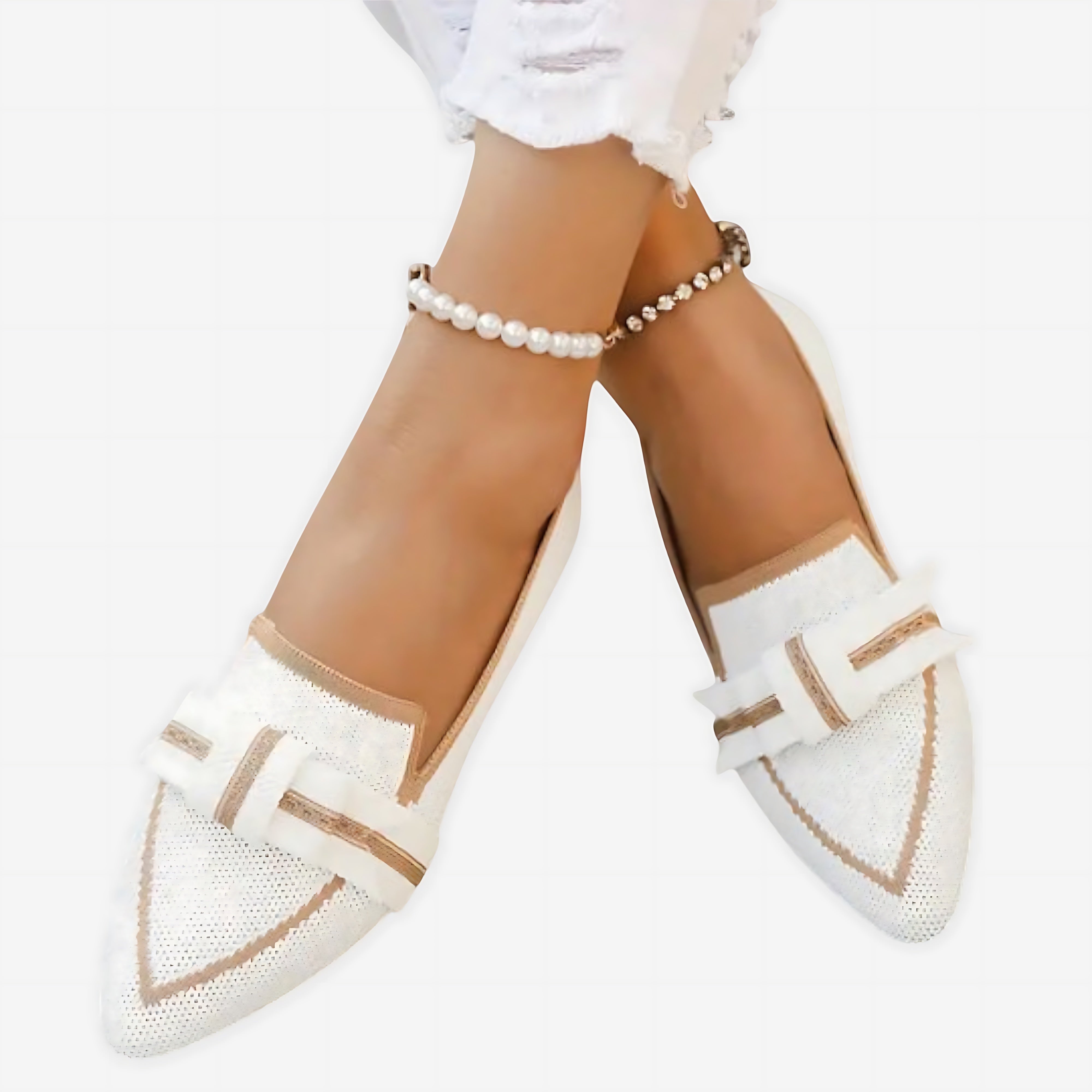 Gianna – Two Tone Pointed Toe Flats