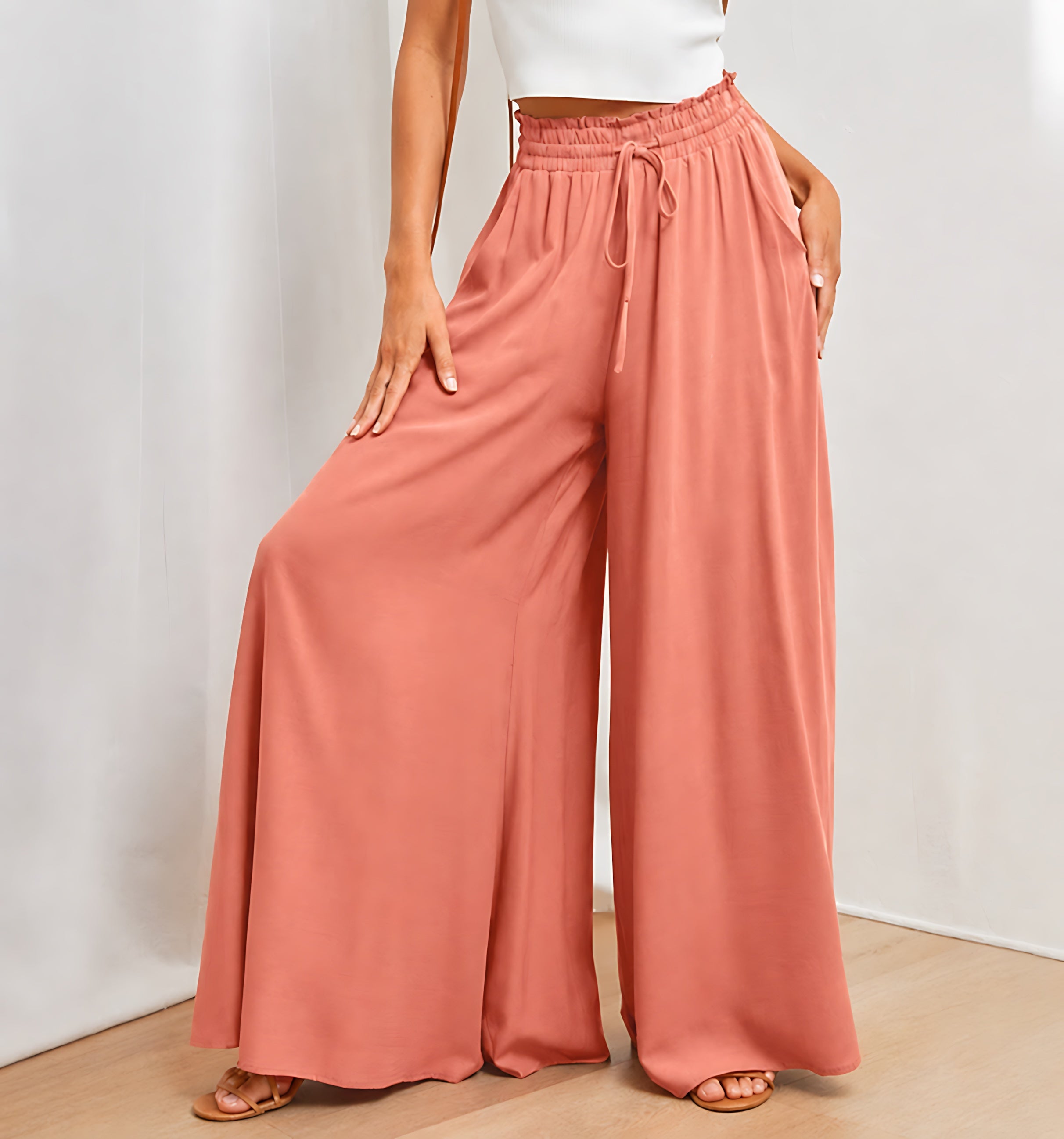 Hadley – Flowy High Waist Wide Leg Palazzo Pants