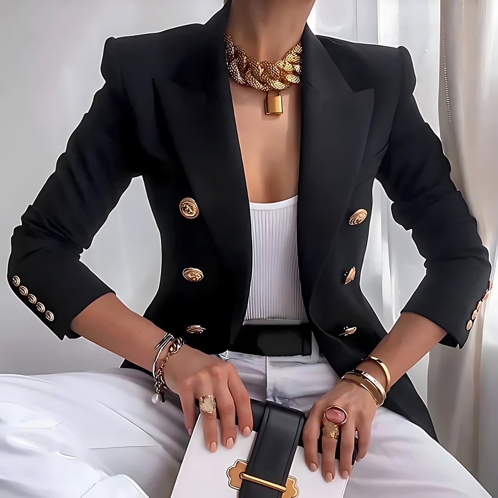 Hannah – Slim Fit Double Breasted Blazer