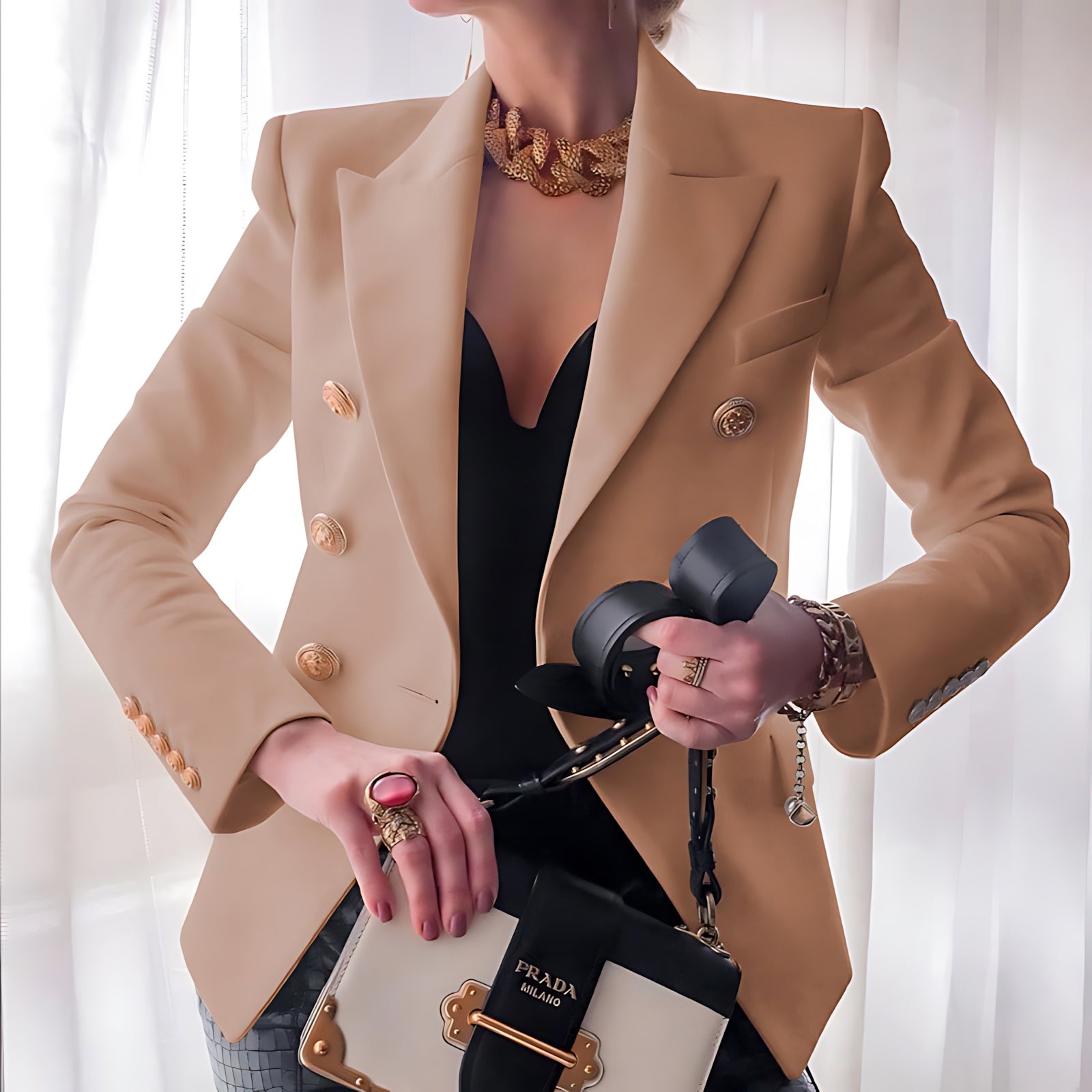 Hannah – Slim Fit Double Breasted Blazer