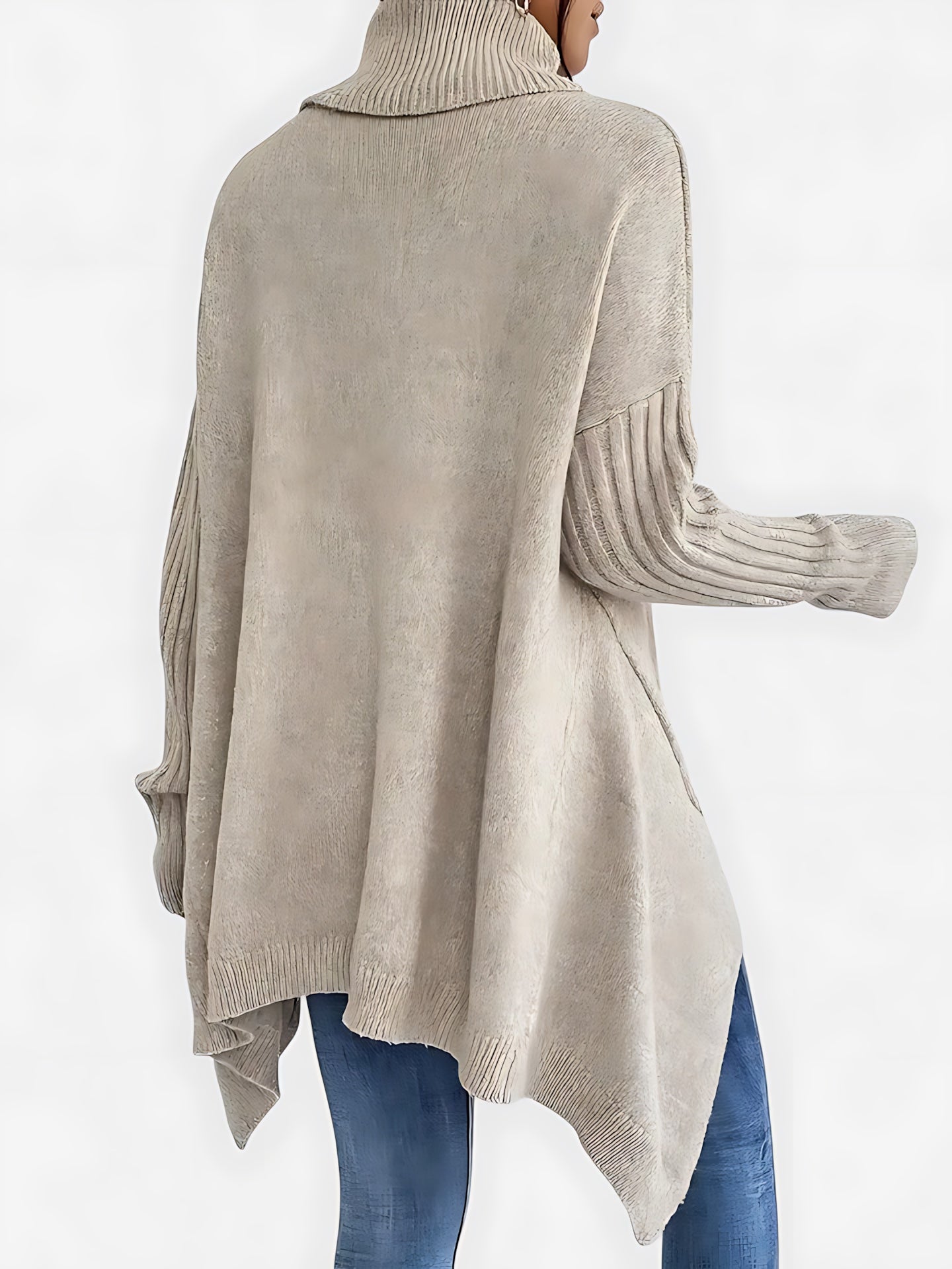 Harmony – Oversized High Low Turtleneck Sweater