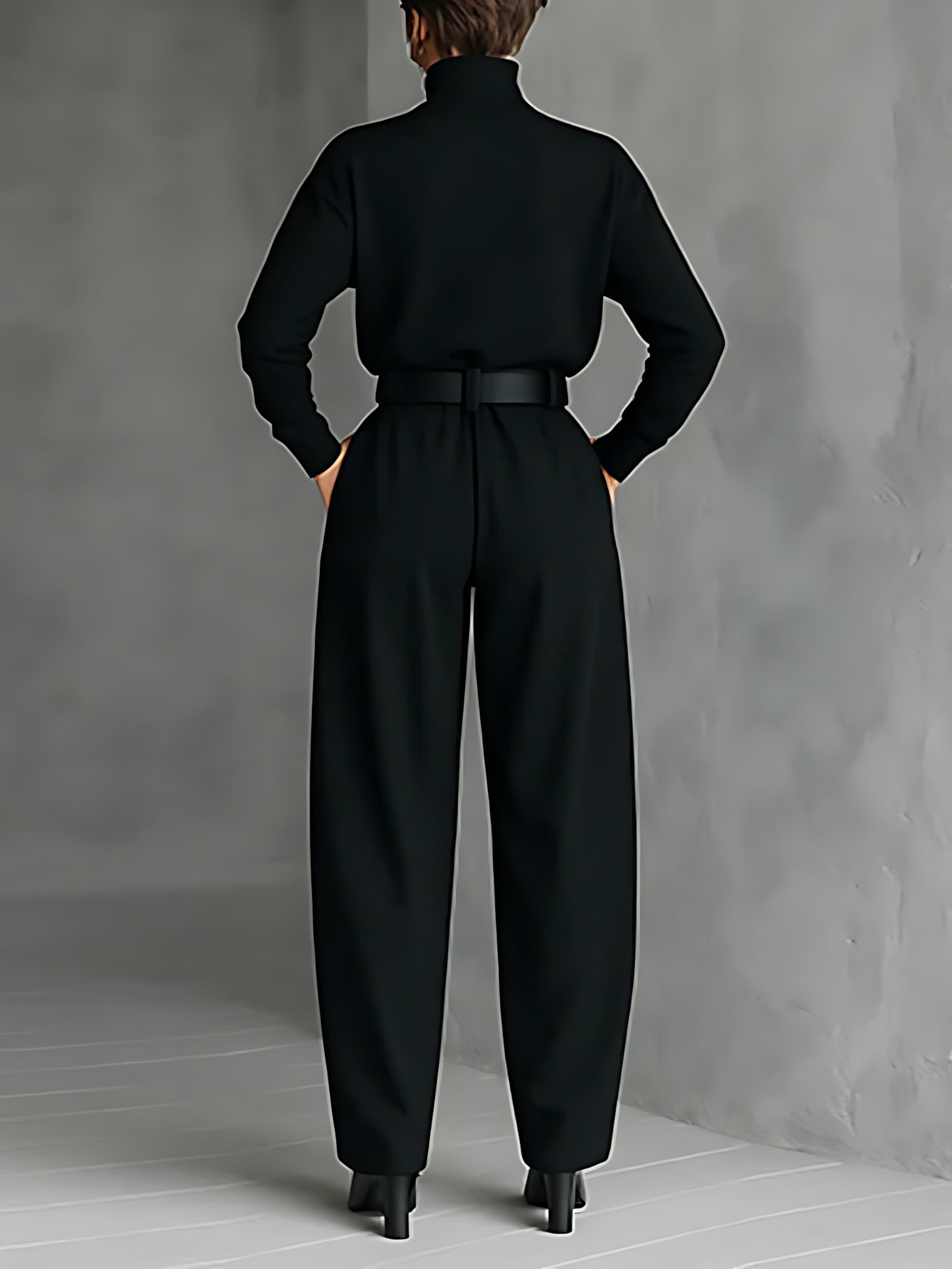 Harmony – Turtleneck Long Sleeve High Waist Jumpsuit