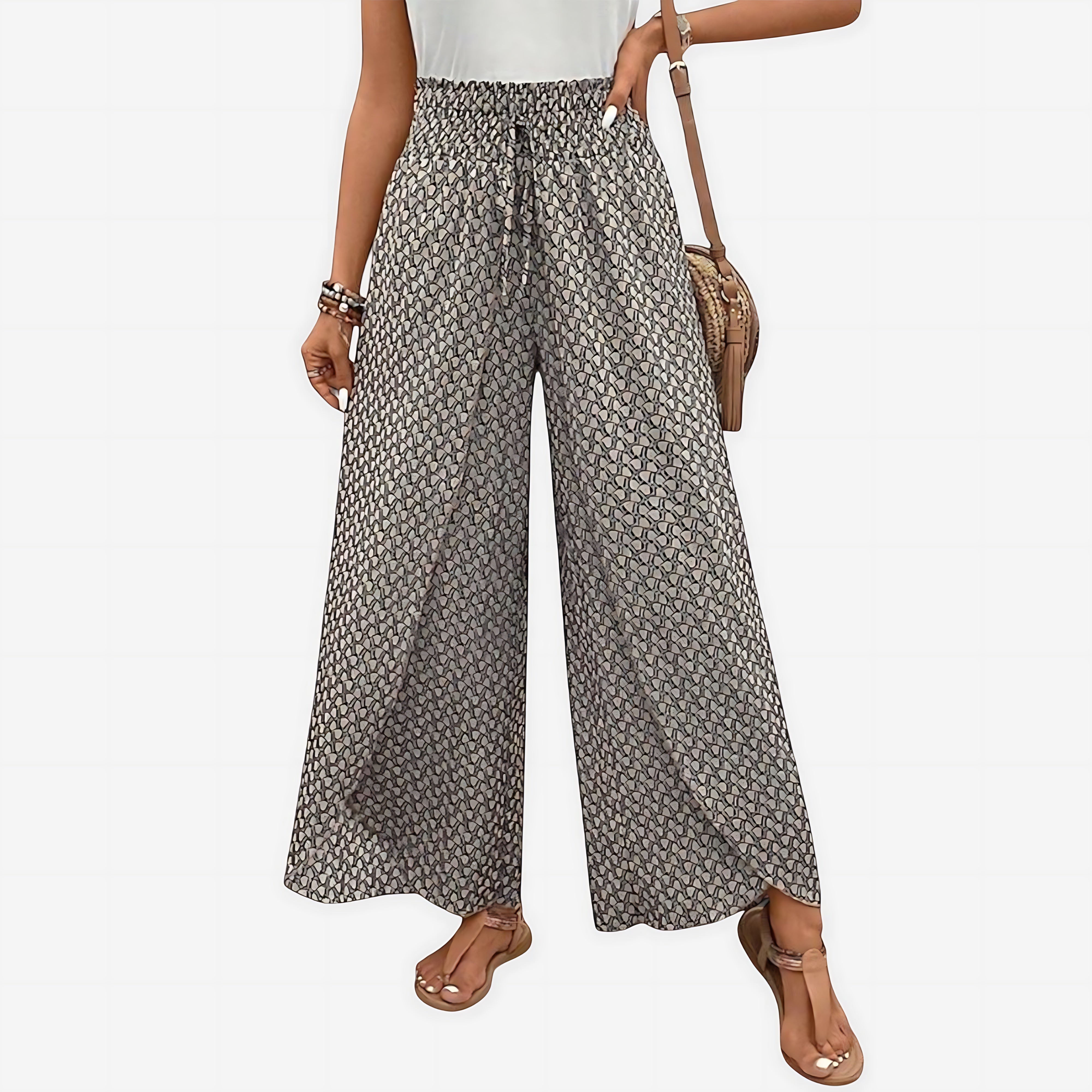 Harper – Geometric Print Wide Leg Palazzo Pants