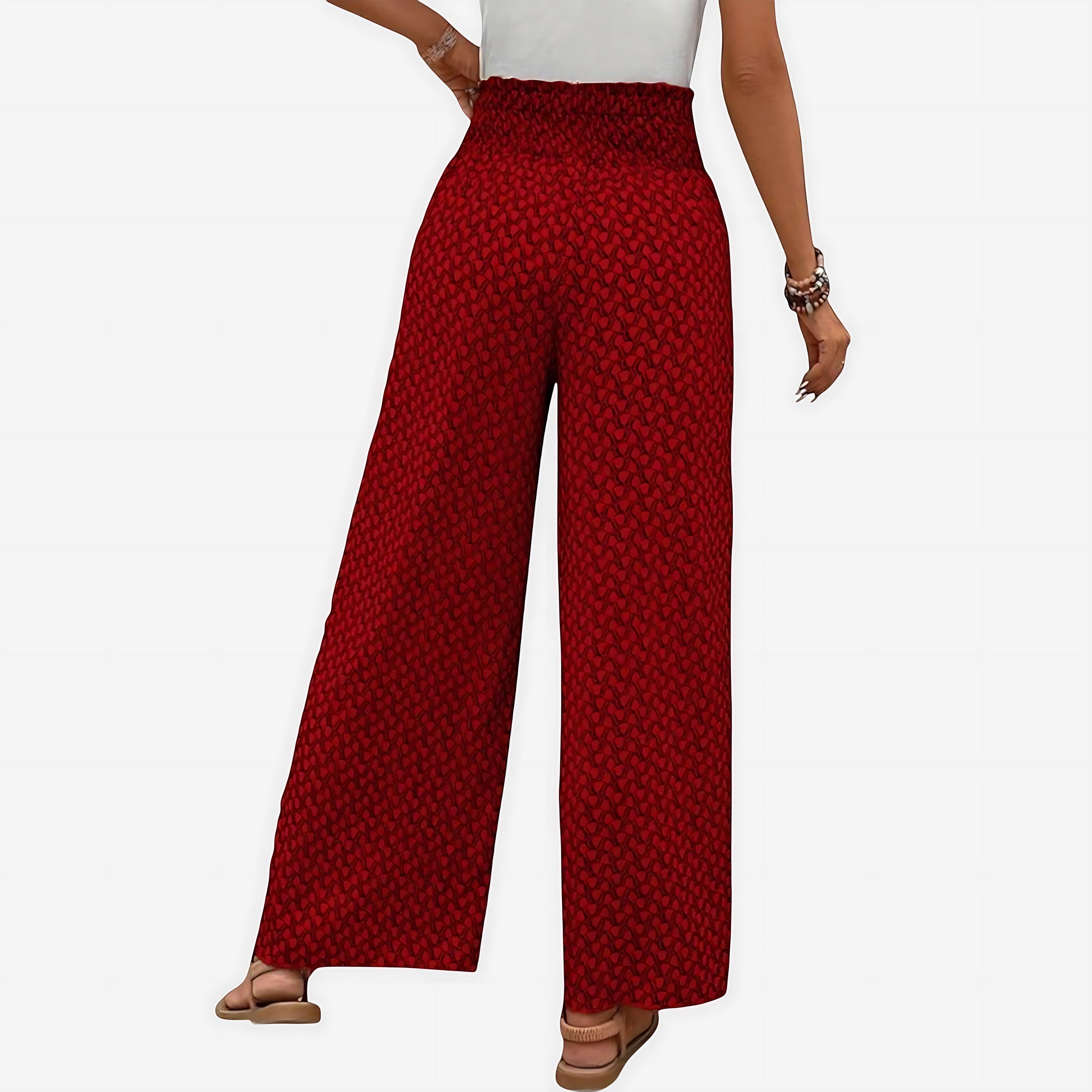 Harper – Geometric Print Wide Leg Palazzo Pants