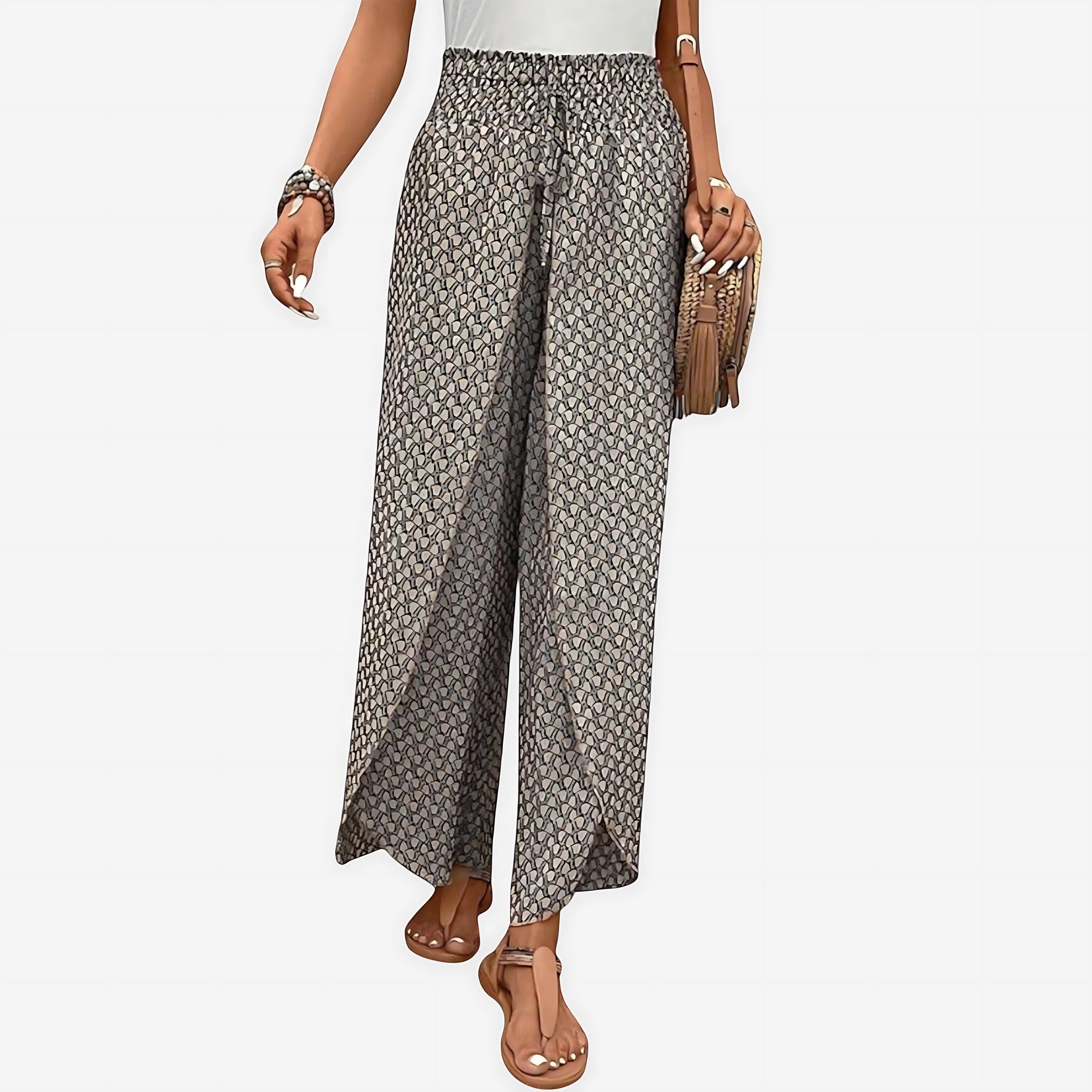 Harper – Geometric Print Wide Leg Palazzo Pants