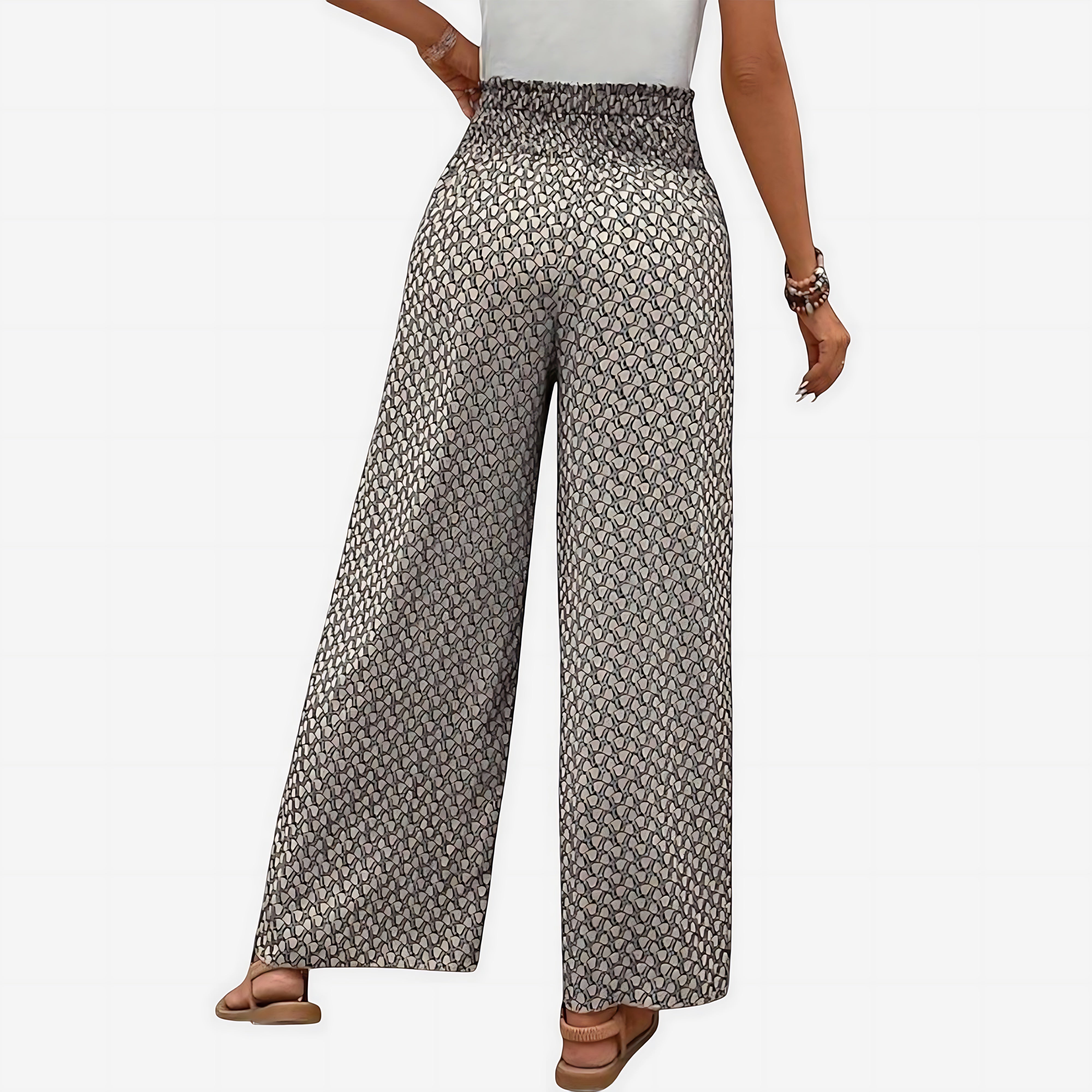 Harper – Geometric Print Wide Leg Palazzo Pants