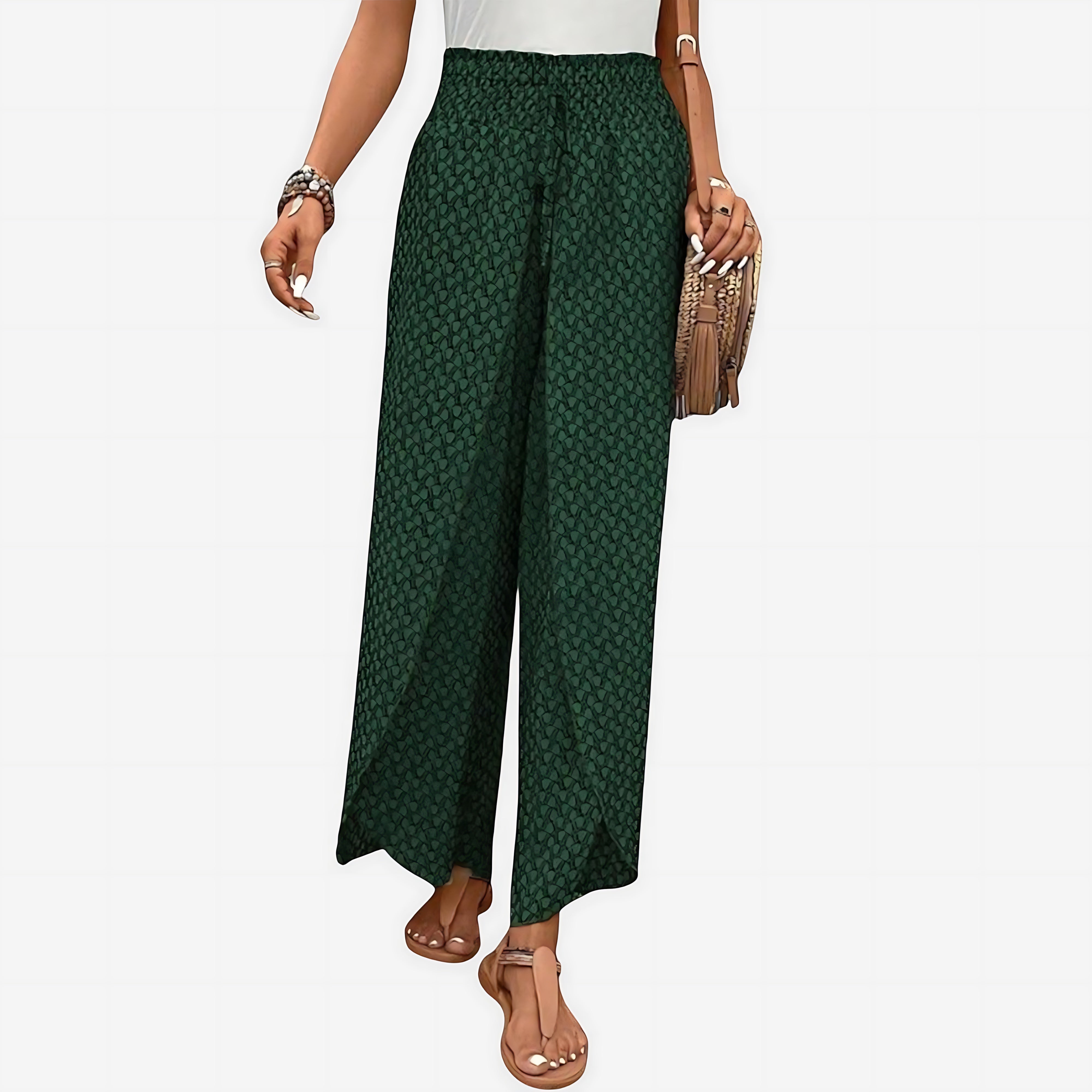 Harper – Geometric Print Wide Leg Palazzo Pants