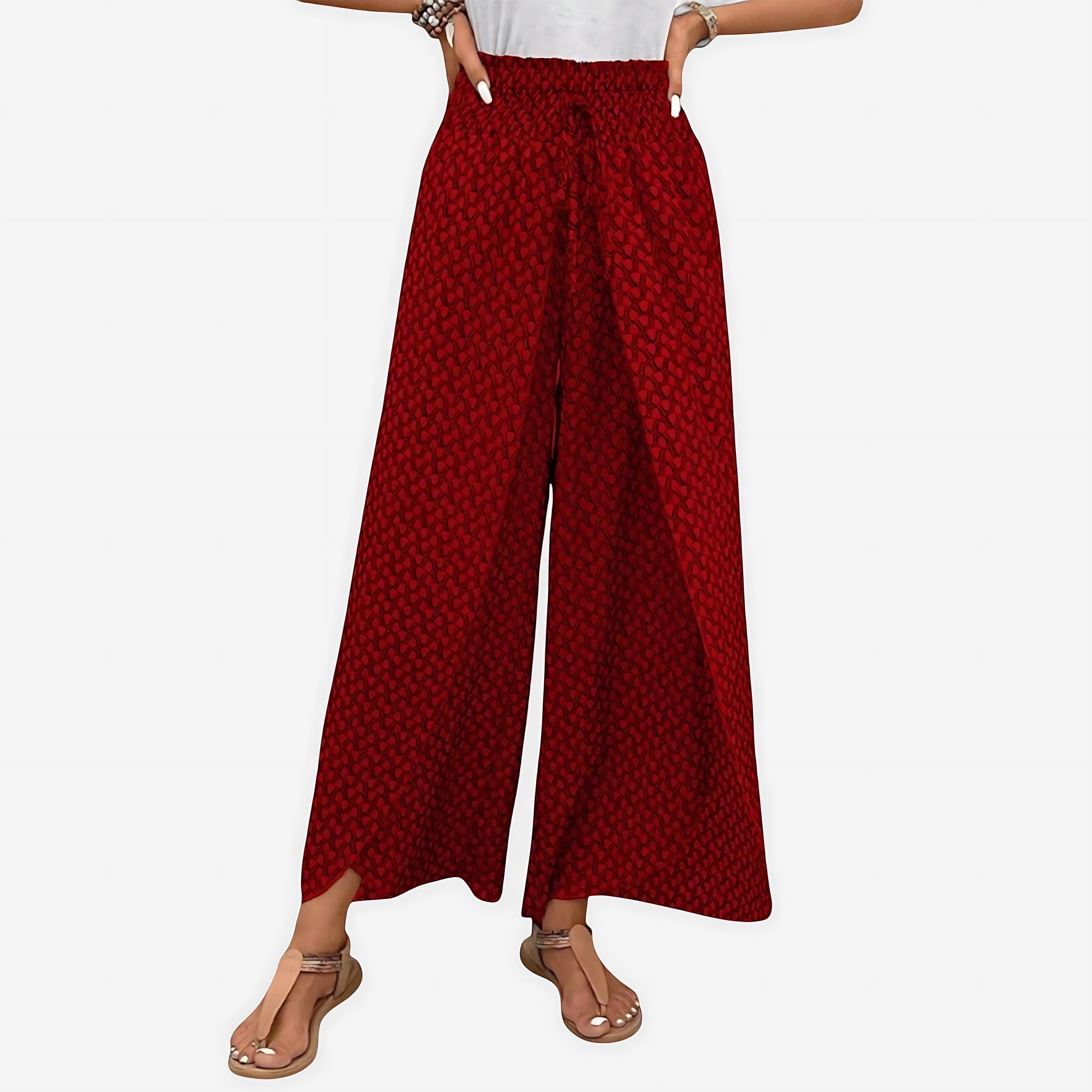 Harper – Geometric Print Wide Leg Palazzo Pants