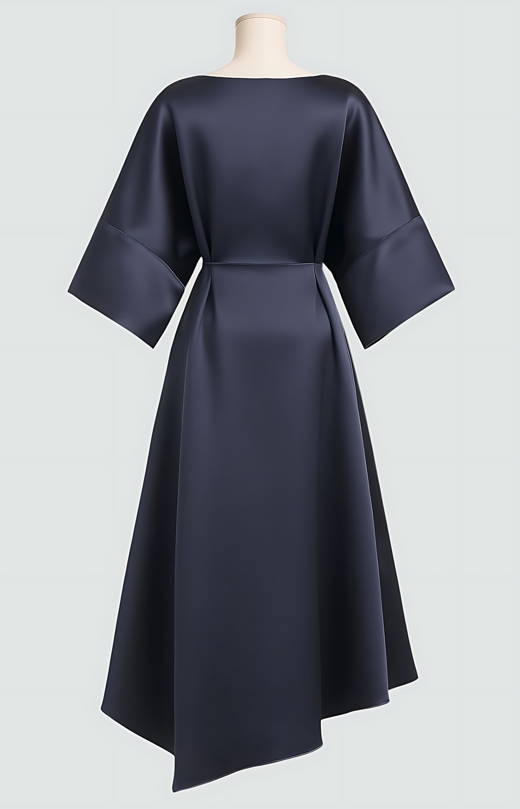 Harper – Satin Draped Cocktail Midi Dress