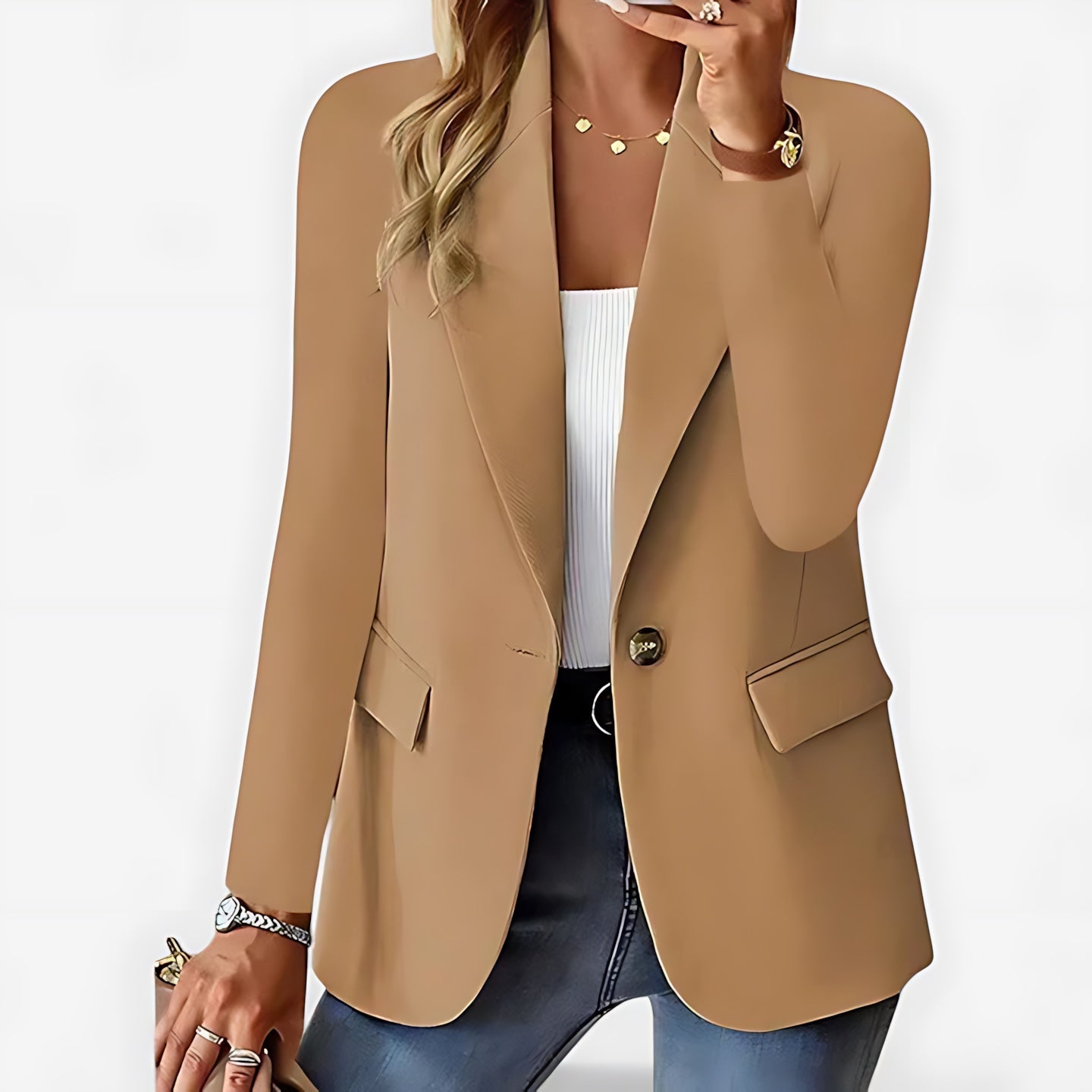 Harper – Single Button Longline Blazer