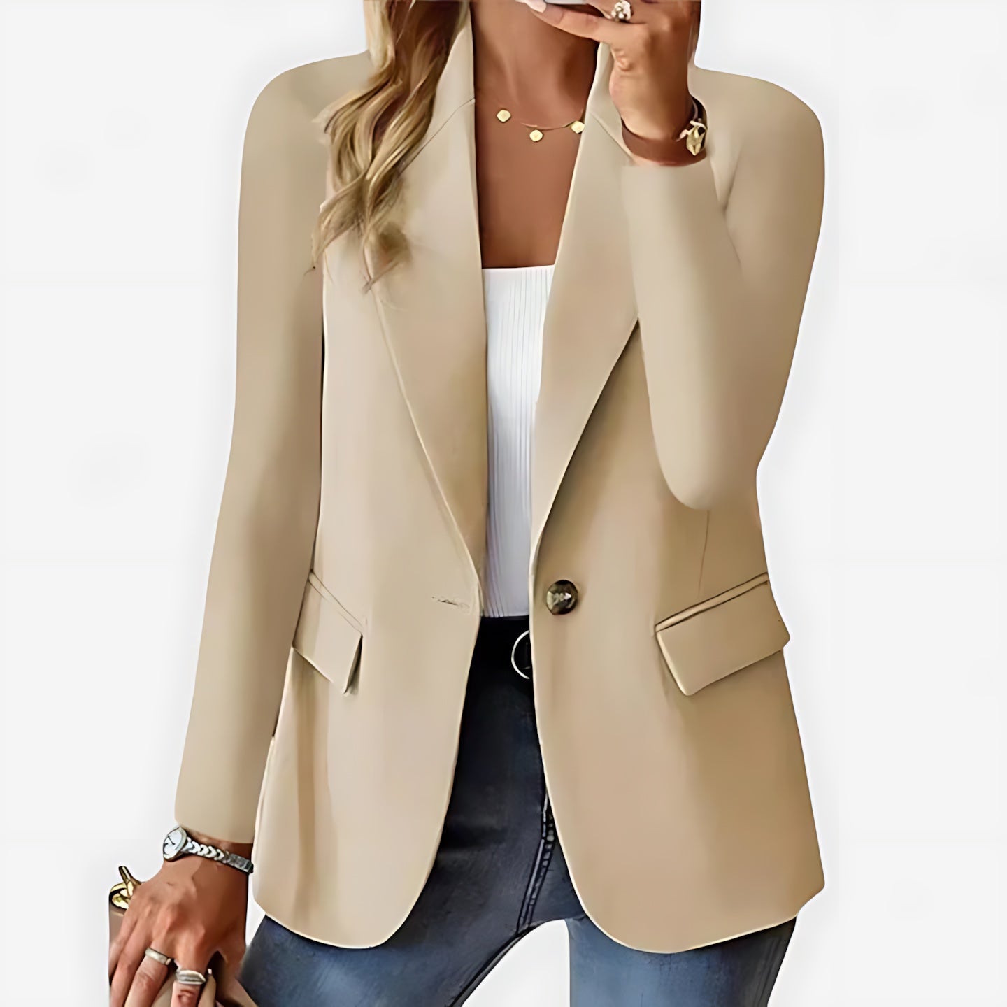 Harper – Single Button Longline Blazer