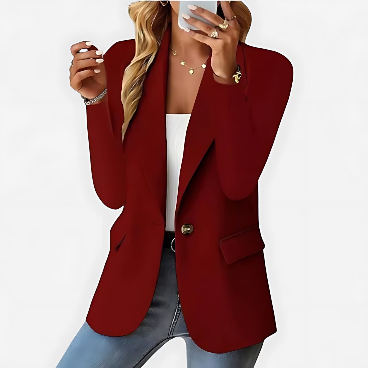 Harper – Single Button Longline Blazer