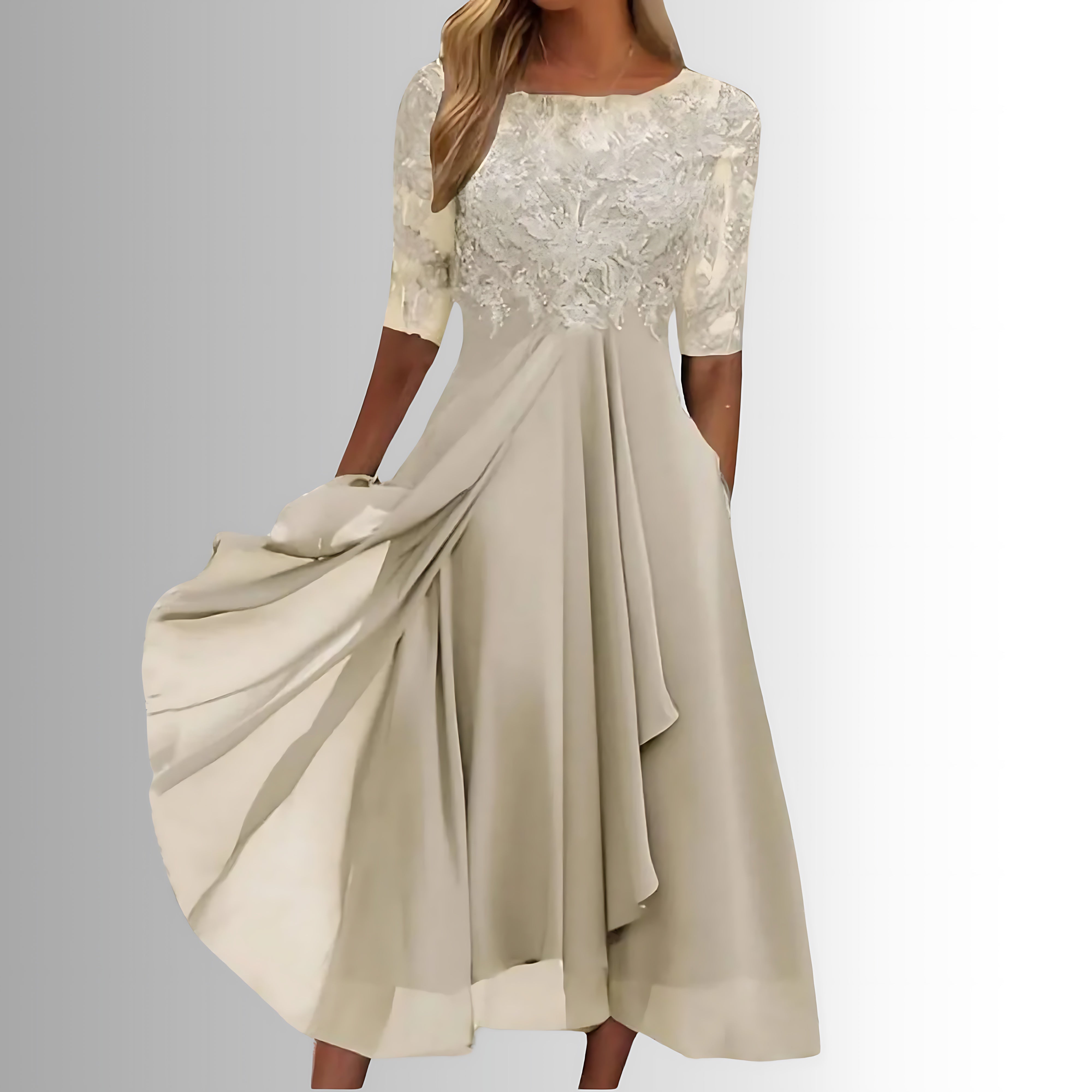 Harriet – Lace Chiffon Formal Maxi Dress
