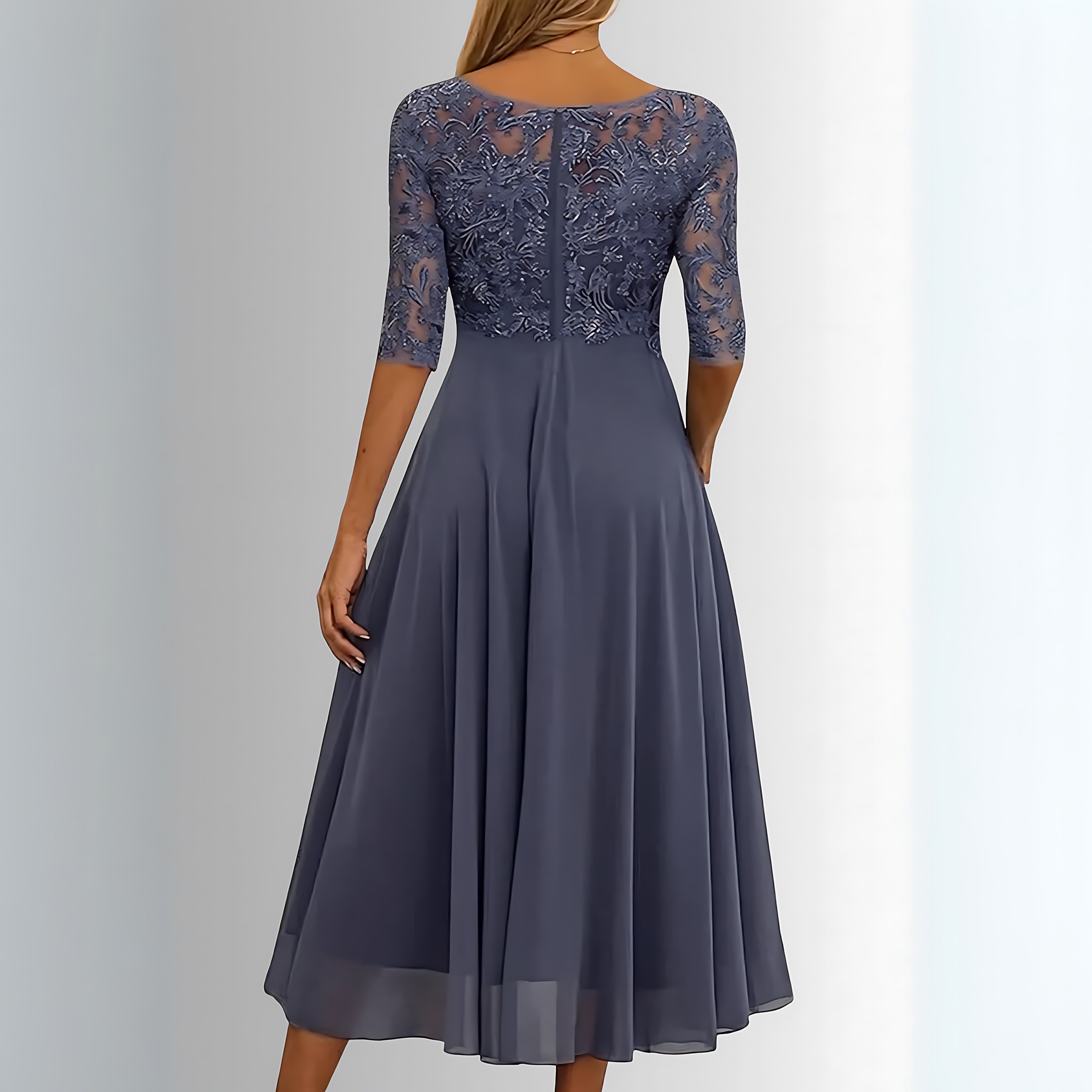 Harriet – Lace Chiffon Formal Maxi Dress