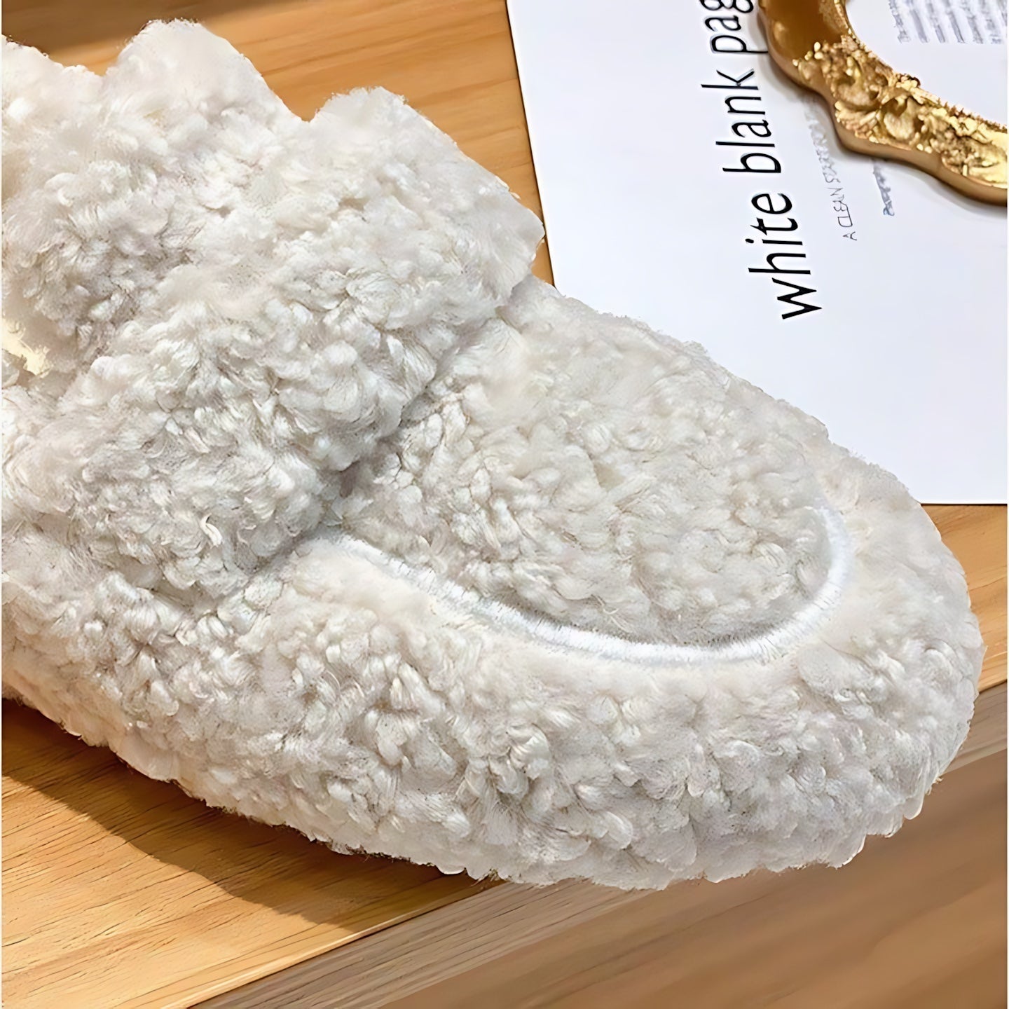 Hazel – Faux Fur Slip On Moccasins