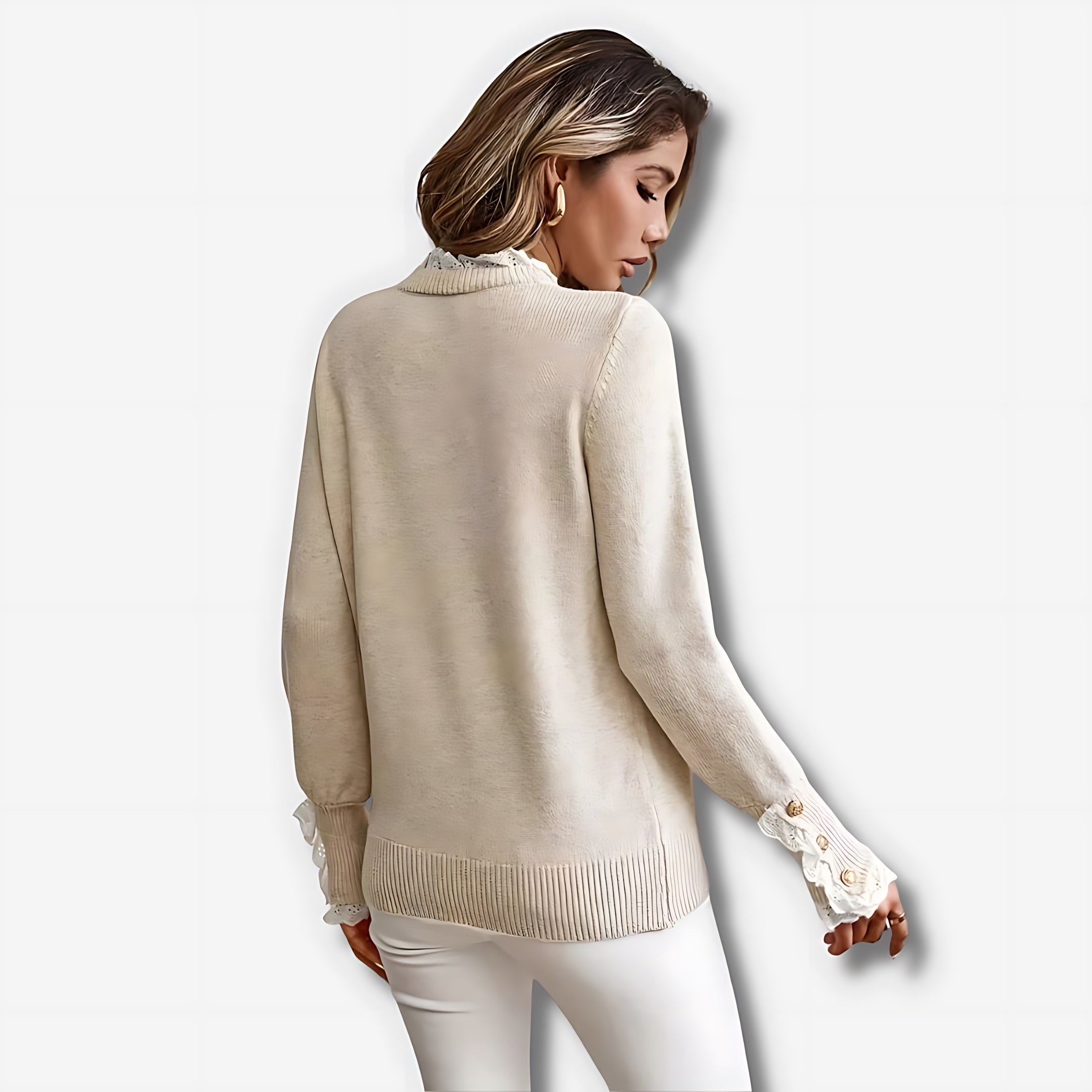 Helena – Crew Neck Long Sleeve Knit Sweater