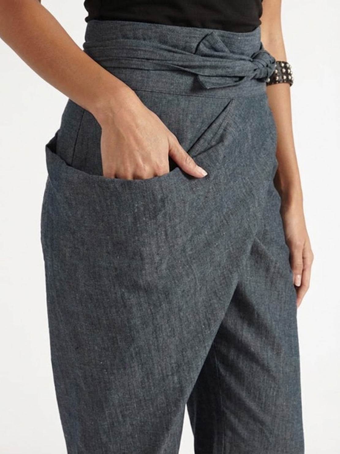 Savannah – Wrap Front Cropped Tapered Pants