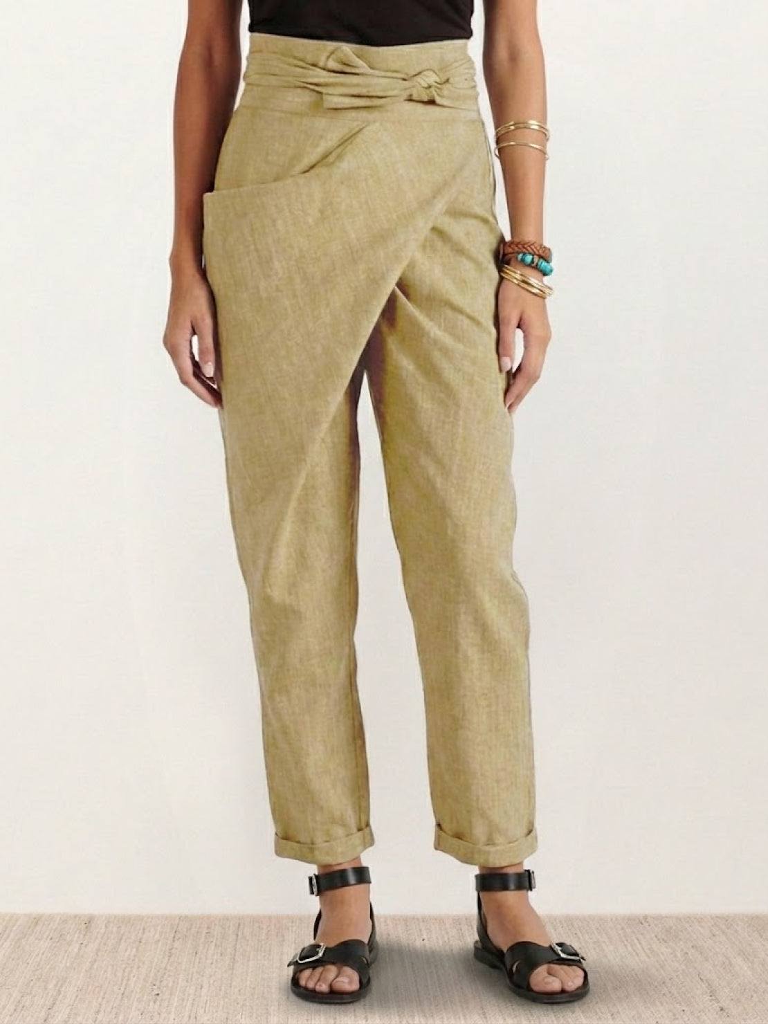 Savannah – Wrap Front Cropped Tapered Pants