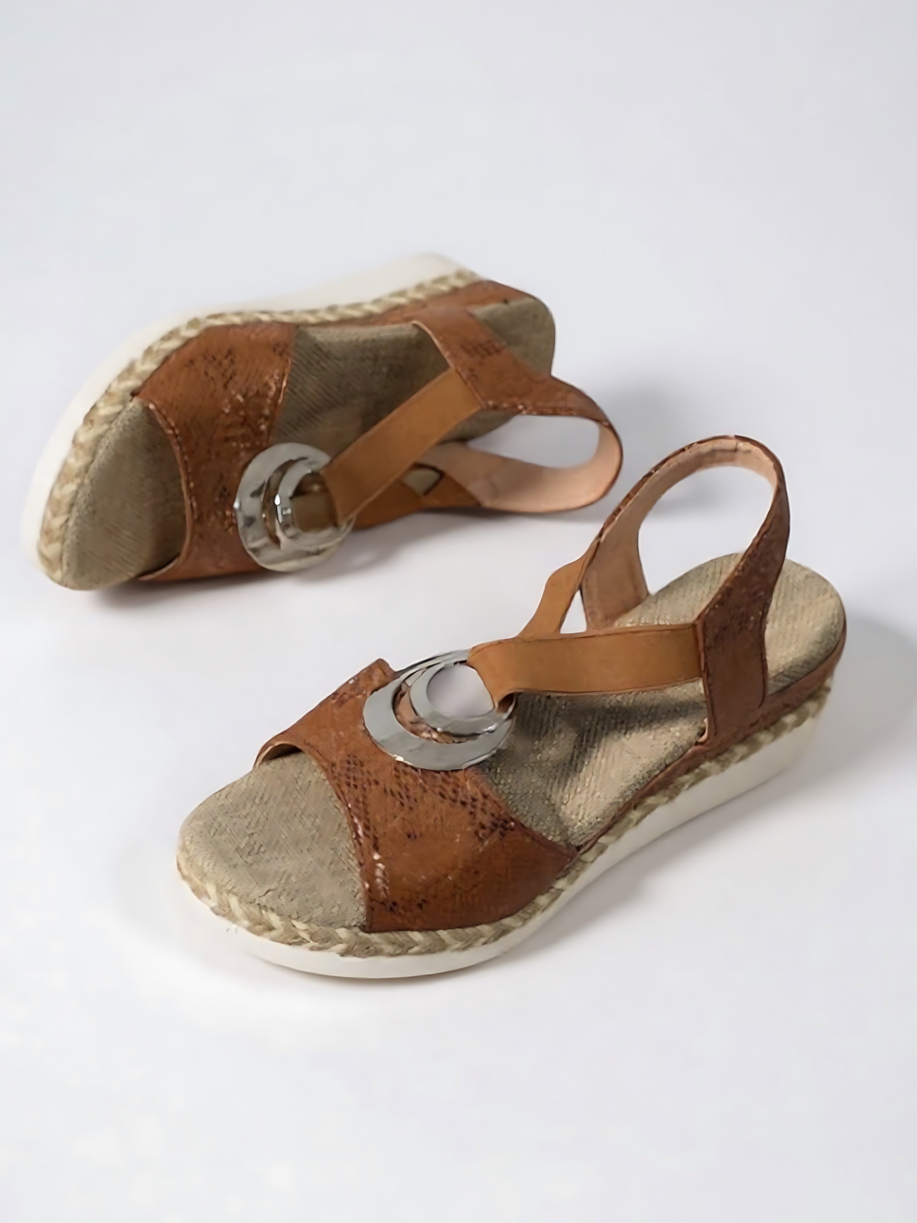 Hope – Embellished Double Strap Platform Sandals