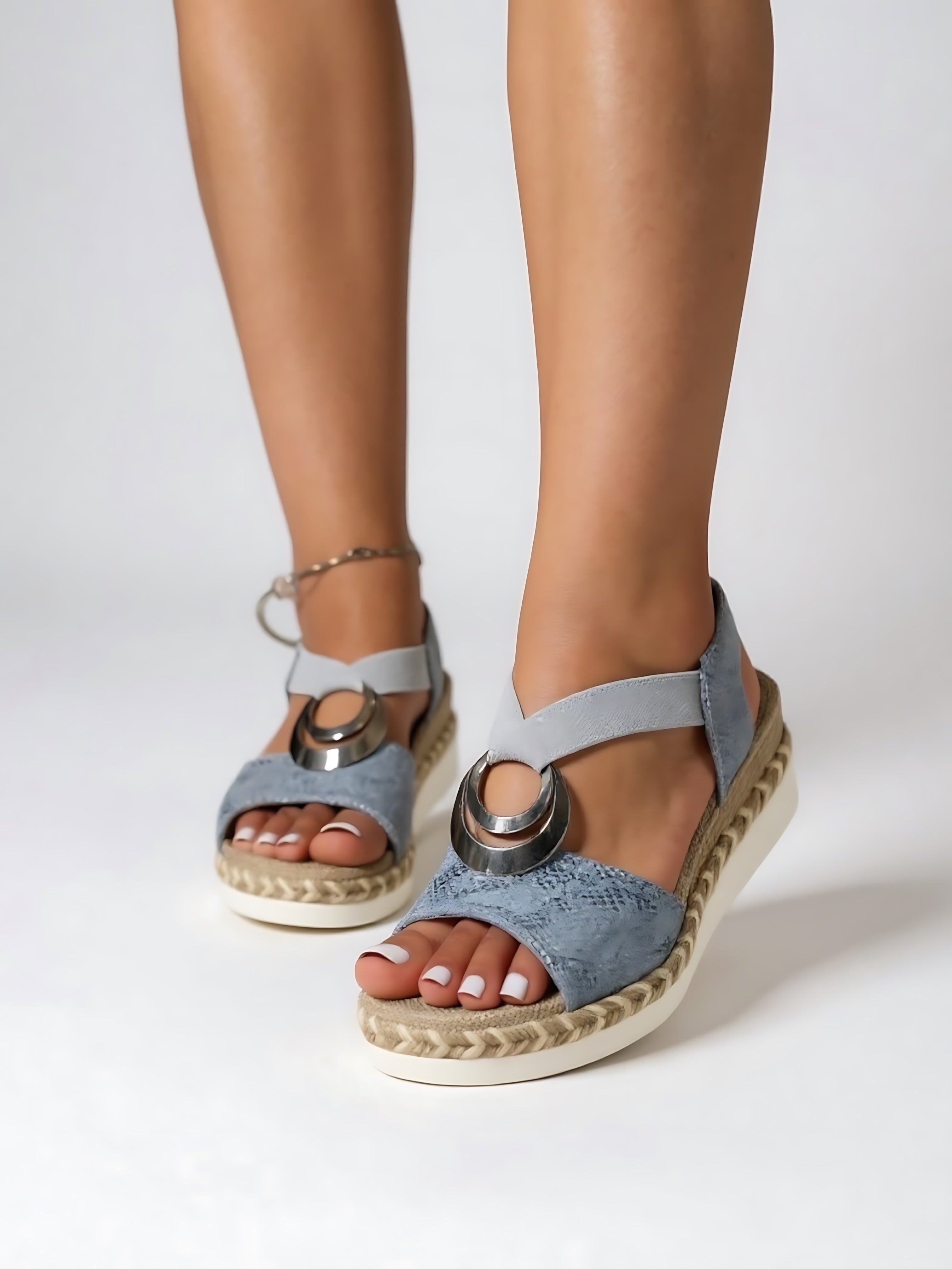 Hope – Embellished Double Strap Platform Sandals