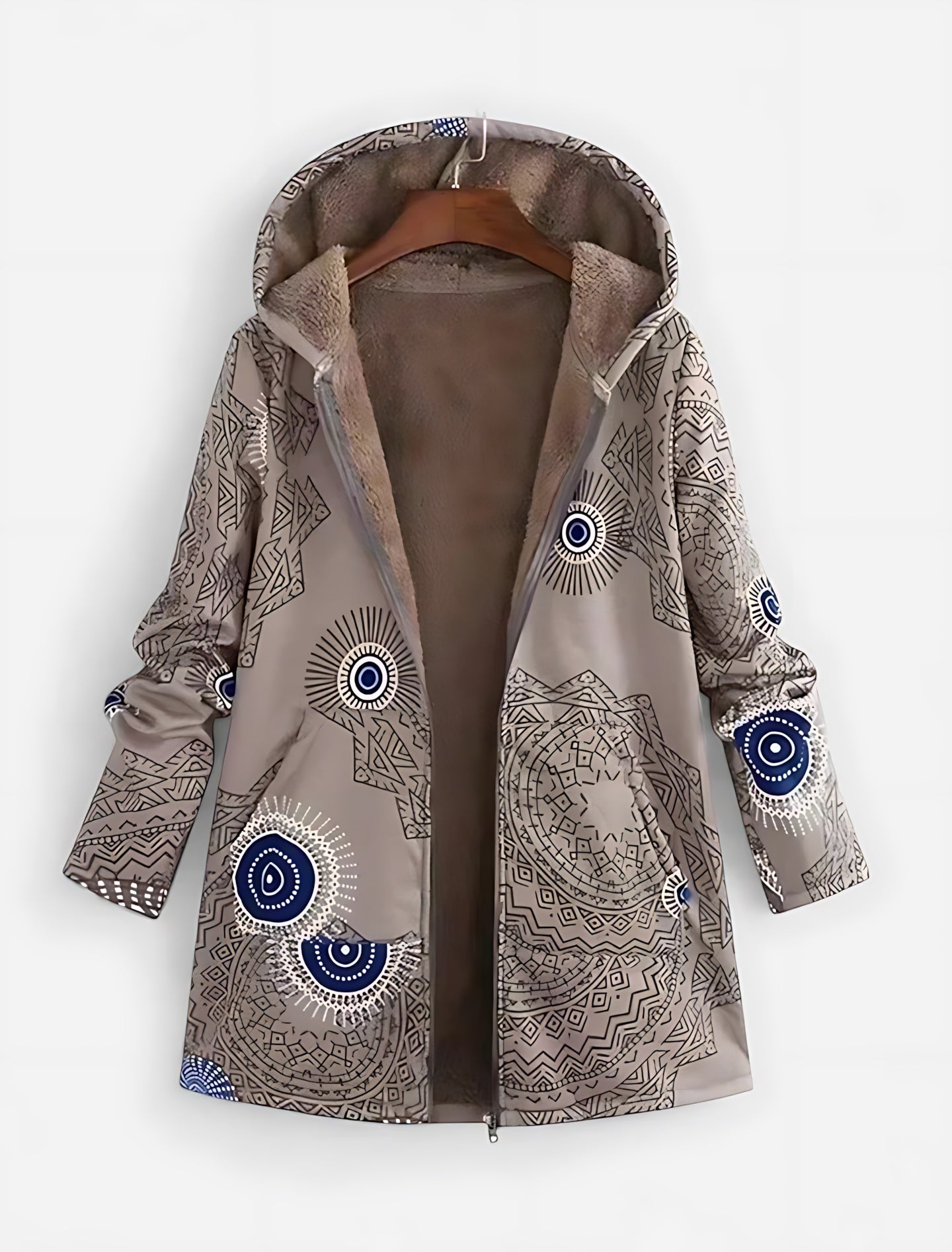 Hope – Sherpa Lined Embroidered Coat