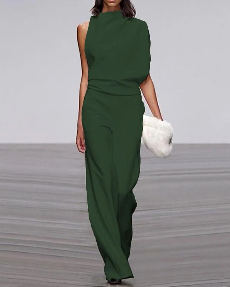 Ariana – Mock Neck Wide Leg Formal Jumpsuit