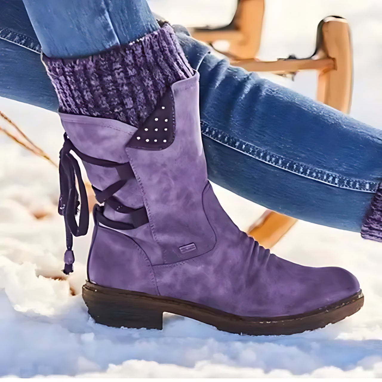 Imogen – Suede Mid Calf Winter Boots