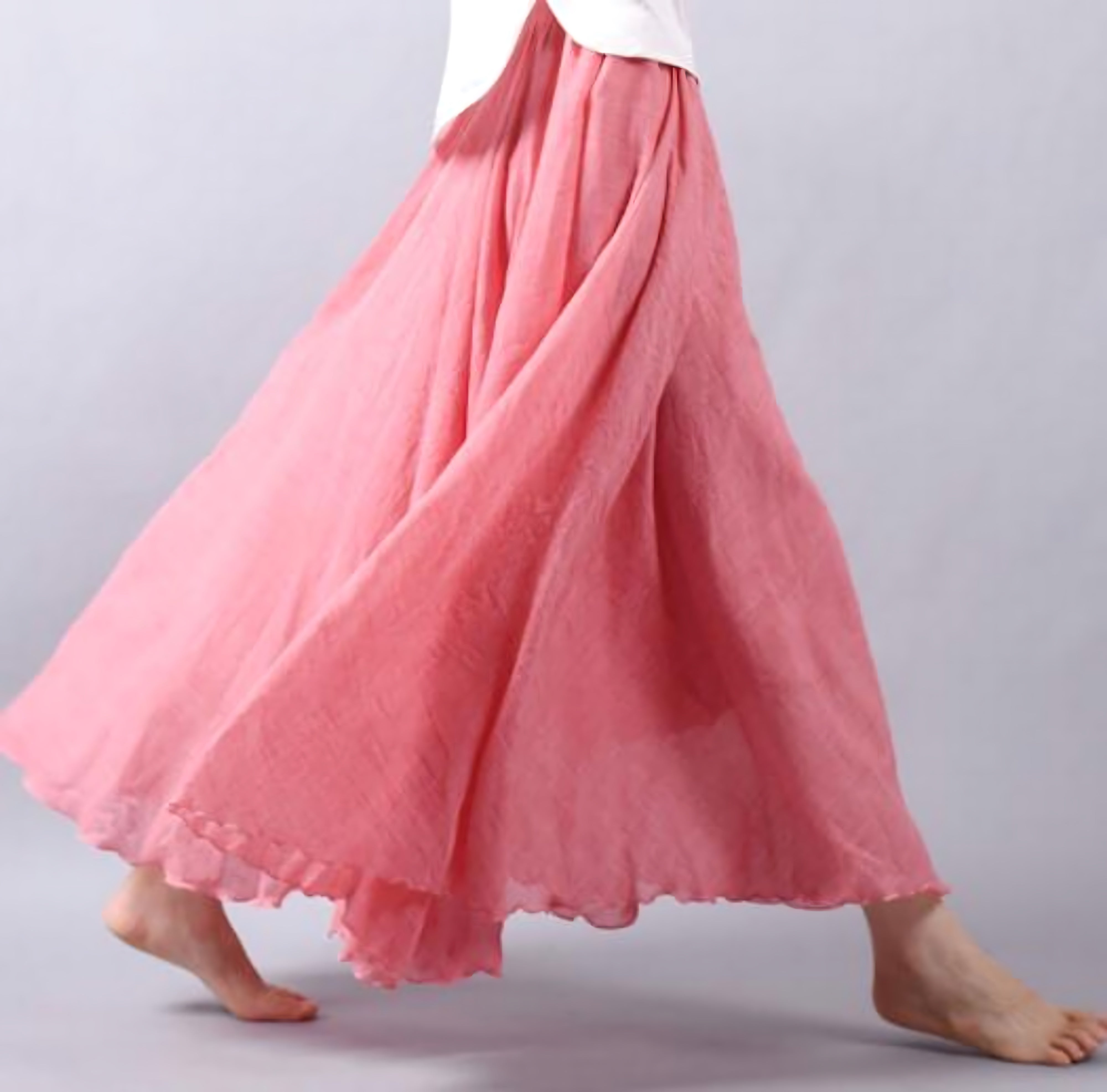 Iris – Flowy A Line Summer Maxi Skirt