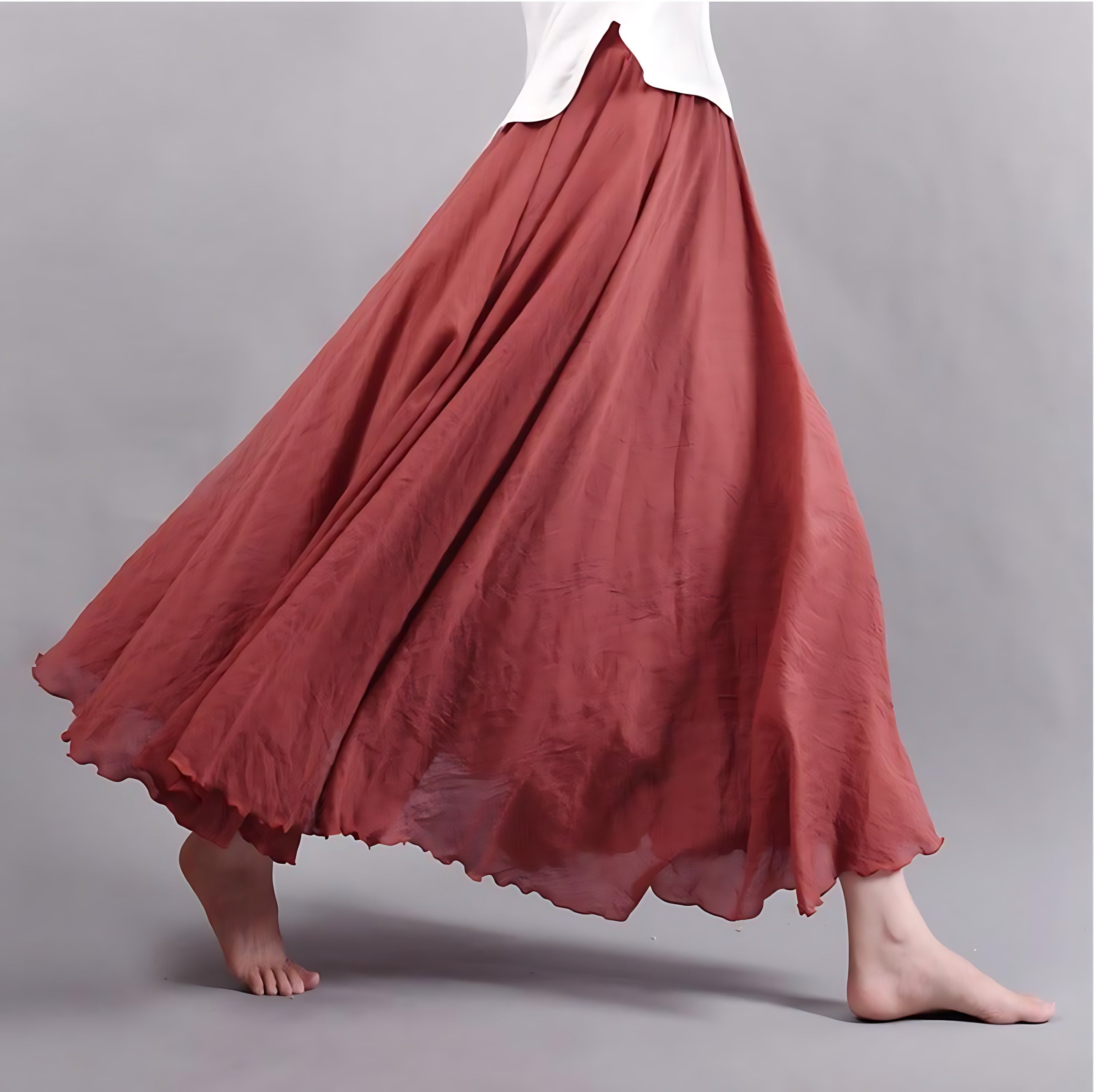 Iris – Flowy A Line Summer Maxi Skirt