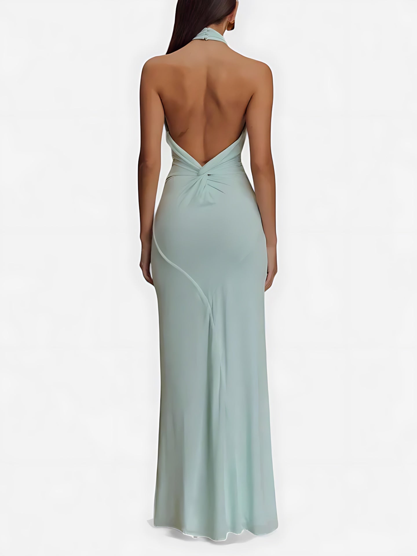 Iris – Halter Neck Bodycon Evening Maxi Dress