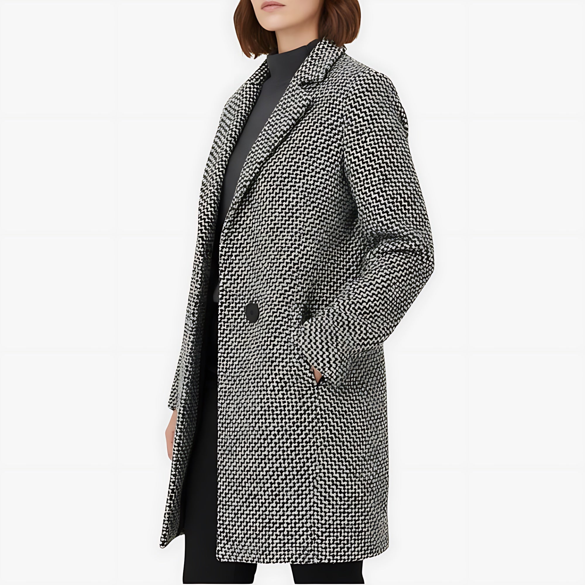 Iris – Marled Single Breasted Longline Coat