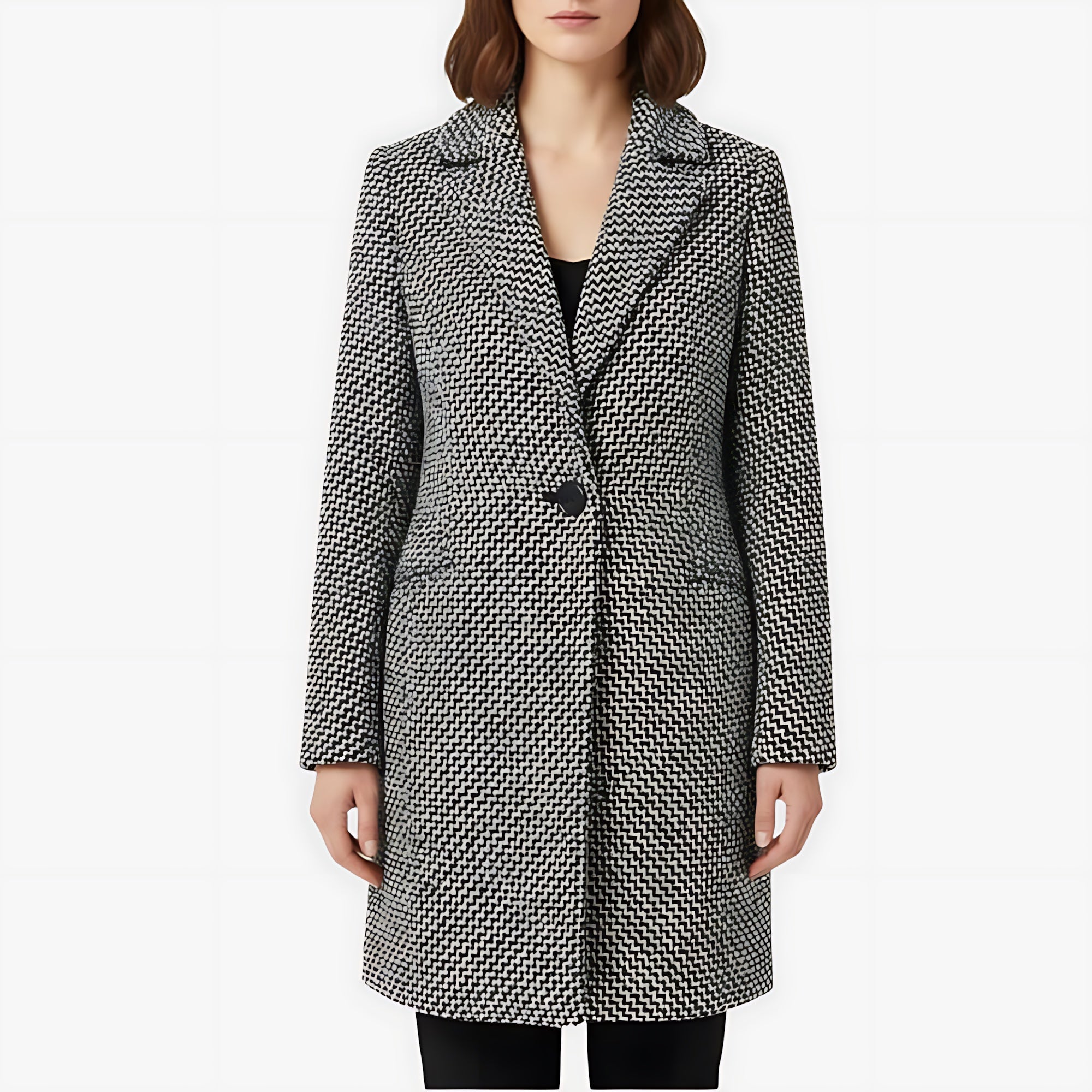 Iris – Marled Single Breasted Longline Coat